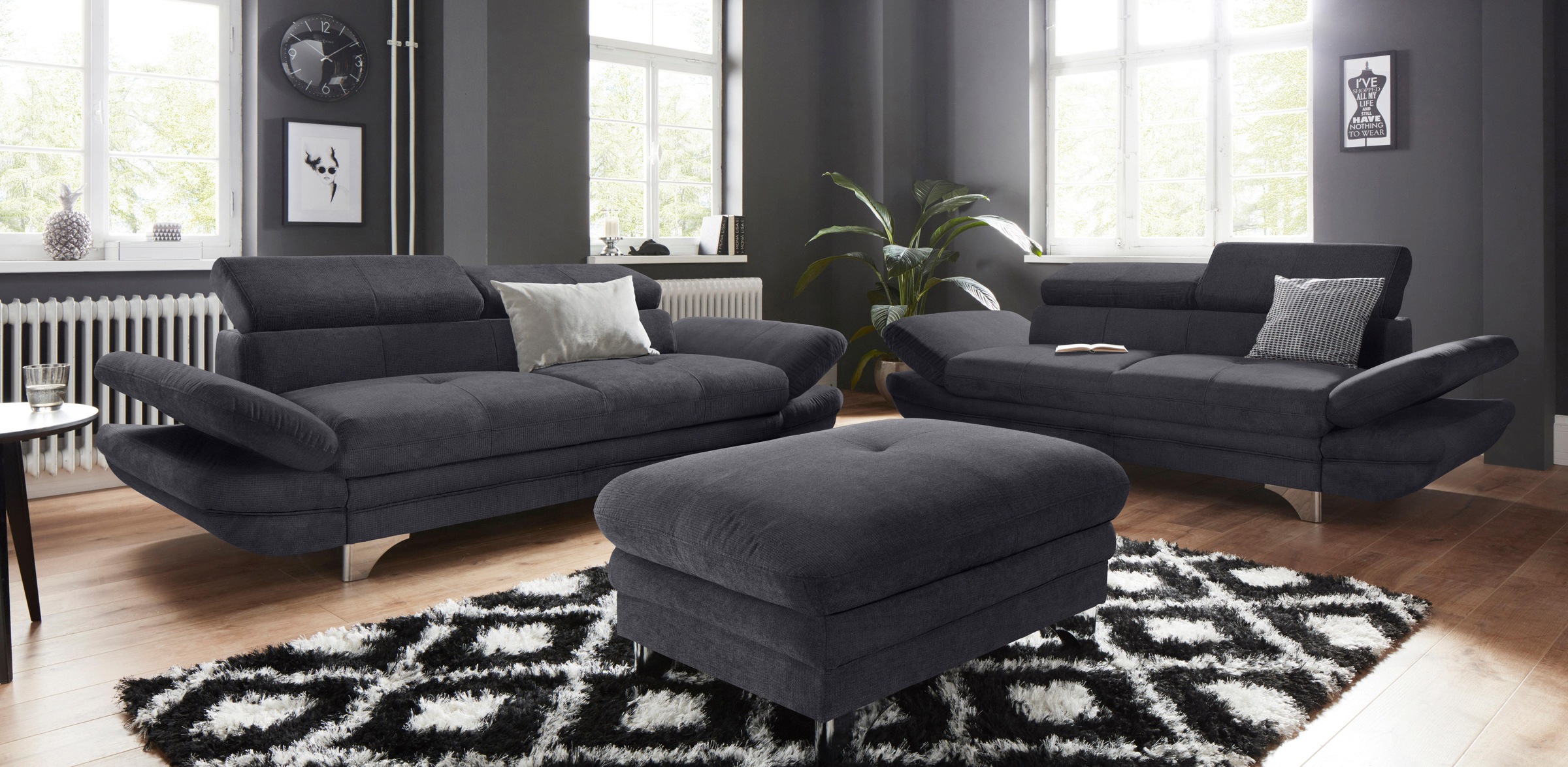 COTTA 2-Sitzer »Enterprise«, Big-Sofa, mit Armteilverstellung & Kopfteilver günstig online kaufen