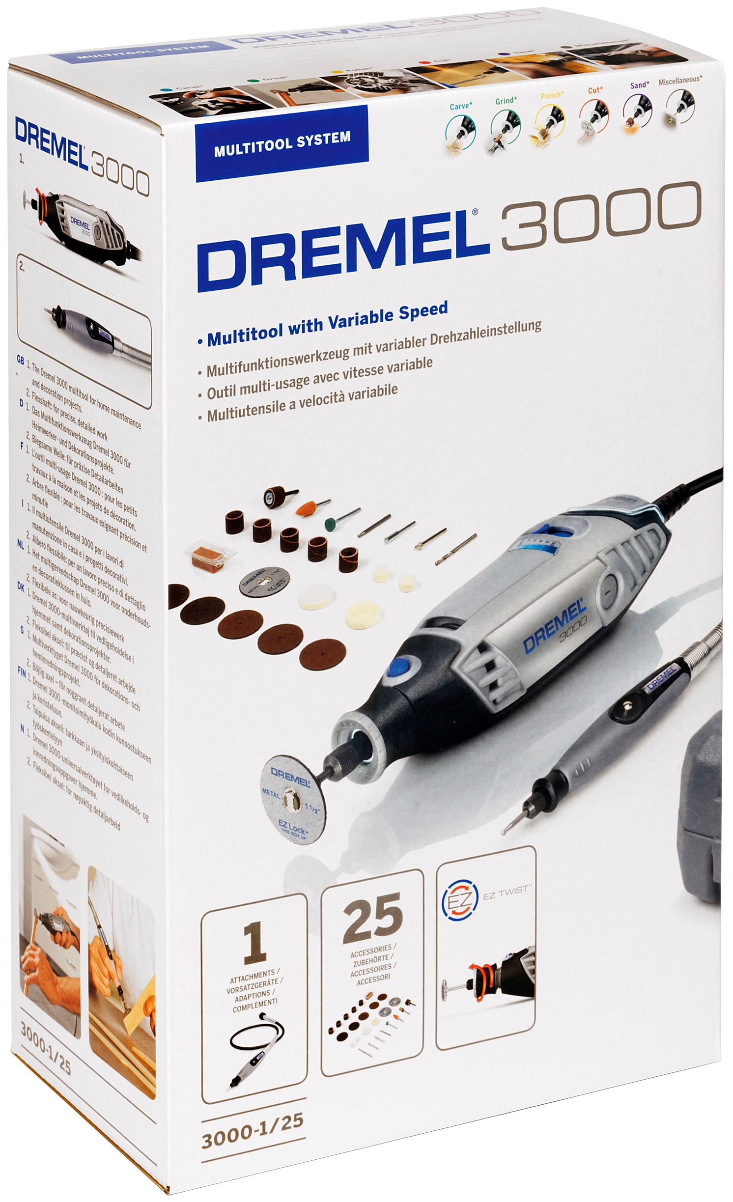 DREMEL Elektro-Multifunktionswerkzeug »3000-1/25 EZ«, (Set, 25 St.)