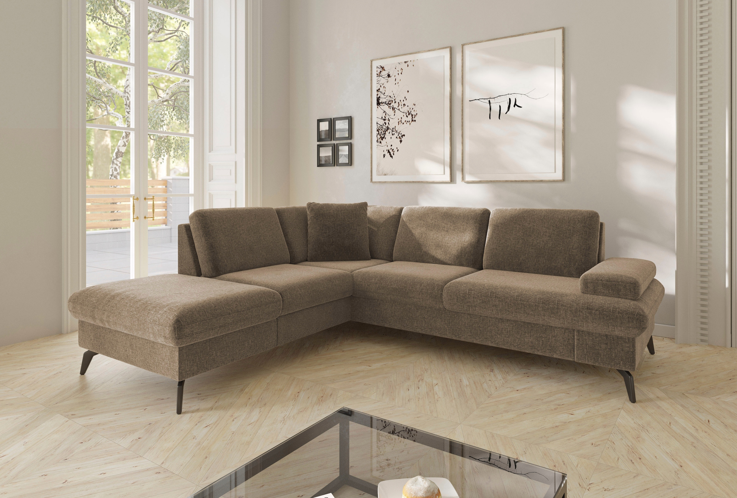 sit&more Ecksofa »Morris Jubi L-Form, B: 238 cm« mit Armteilfunktion & 1 Zi günstig online kaufen