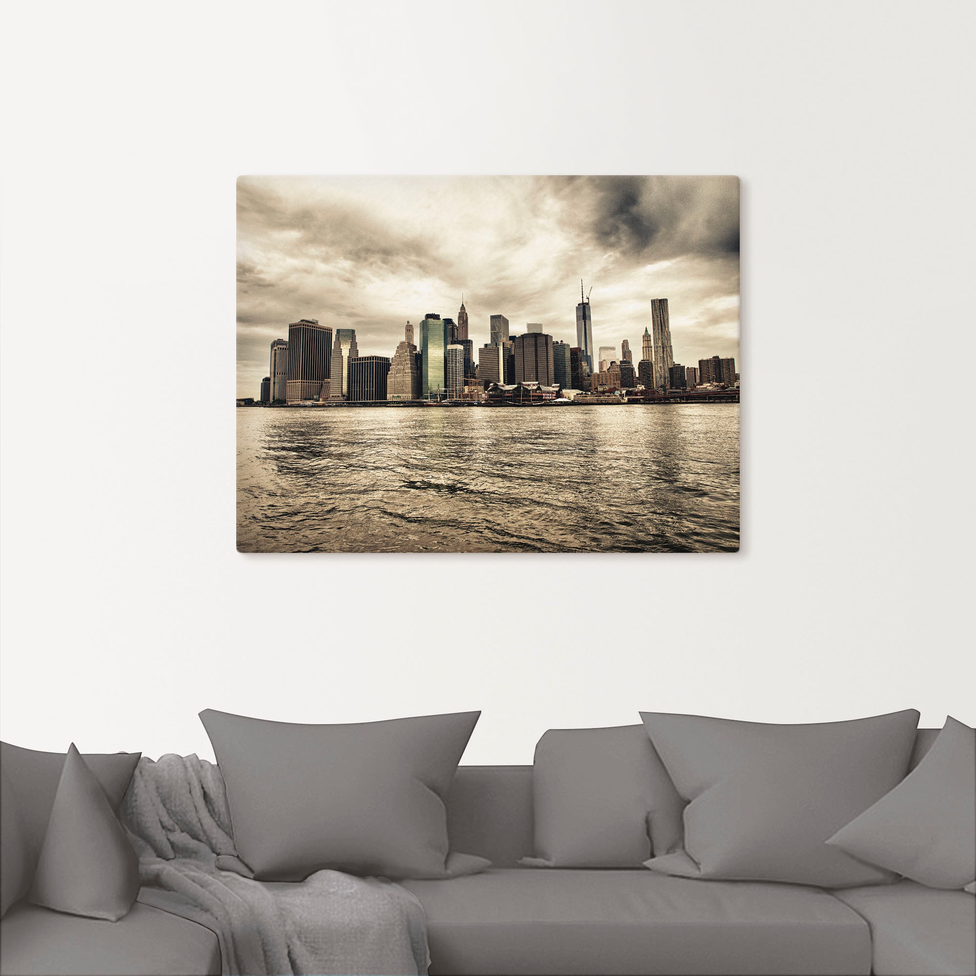 Artland Wandbild "Lower Manhattan Skyline", Amerika, (1 St.), als Leinwandb günstig online kaufen