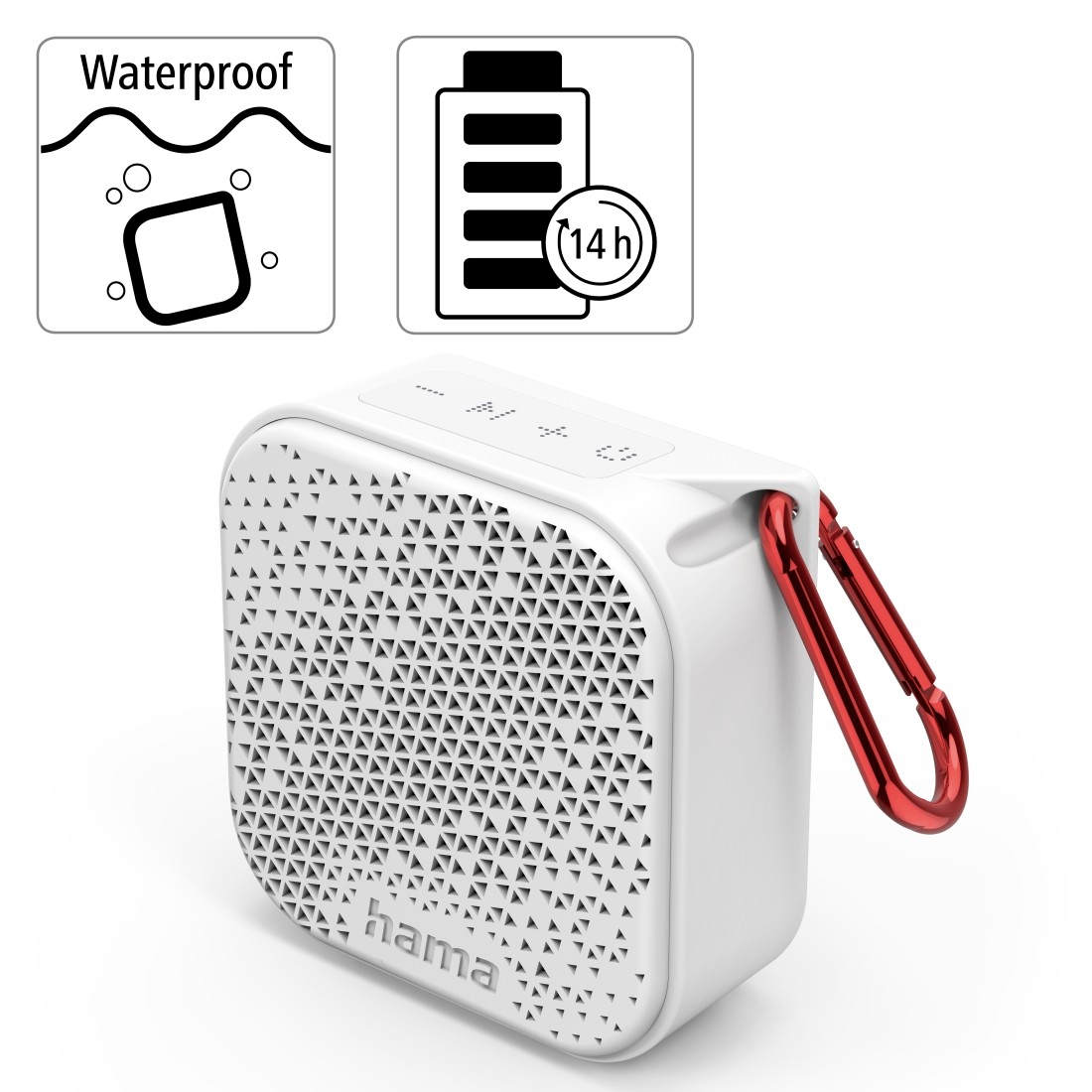 Hama Bluetooth-Lautsprecher »Mini-Bluetooth-Lautsprecher (wasserdicht bestellen Karabiner)« IP67, online mobil, 3,5W