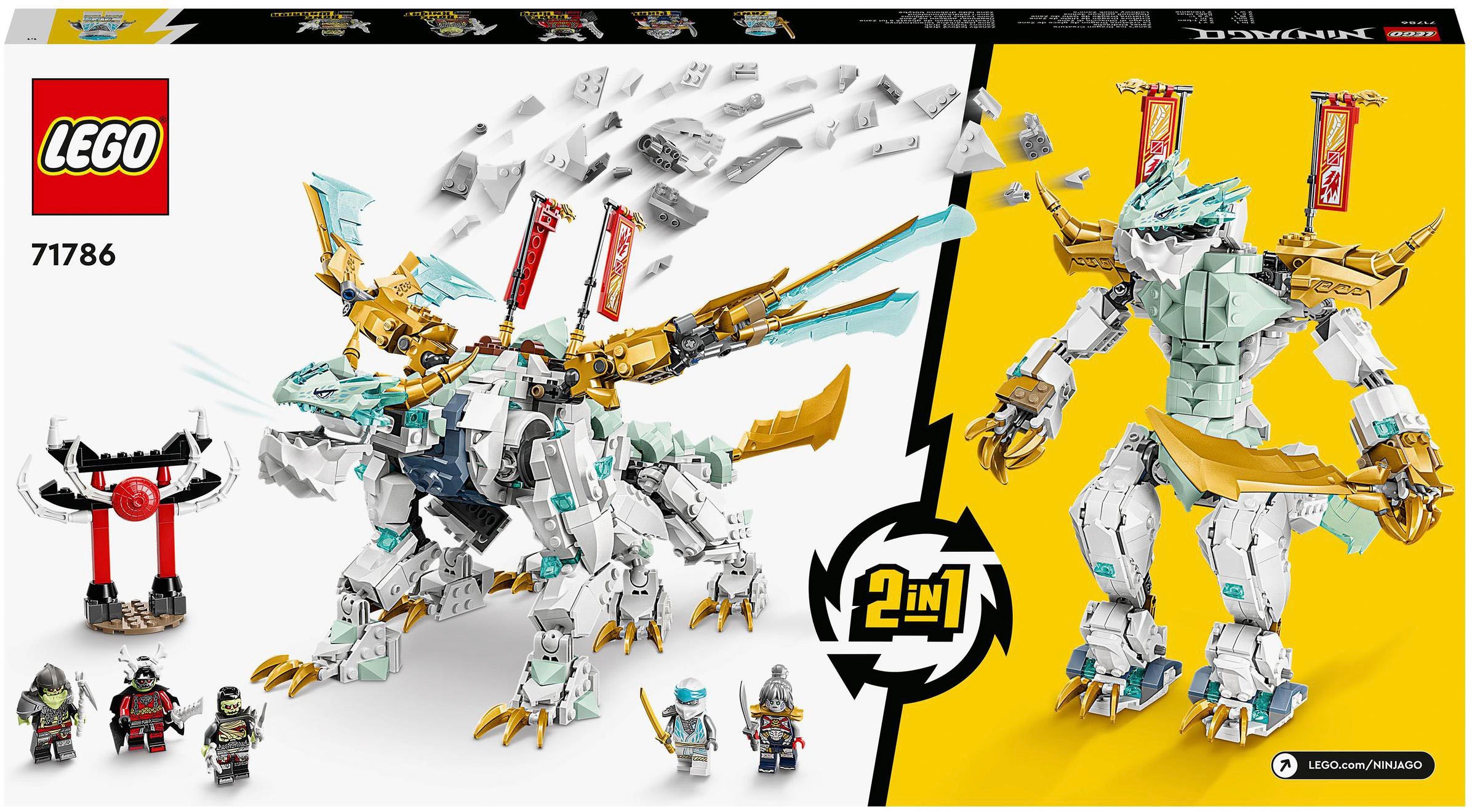 LEGO® Konstruktionsspielsteine »Zanes Eisdrache (71786), LEGO® NINJAGO«, (973 St.), Made in Europe