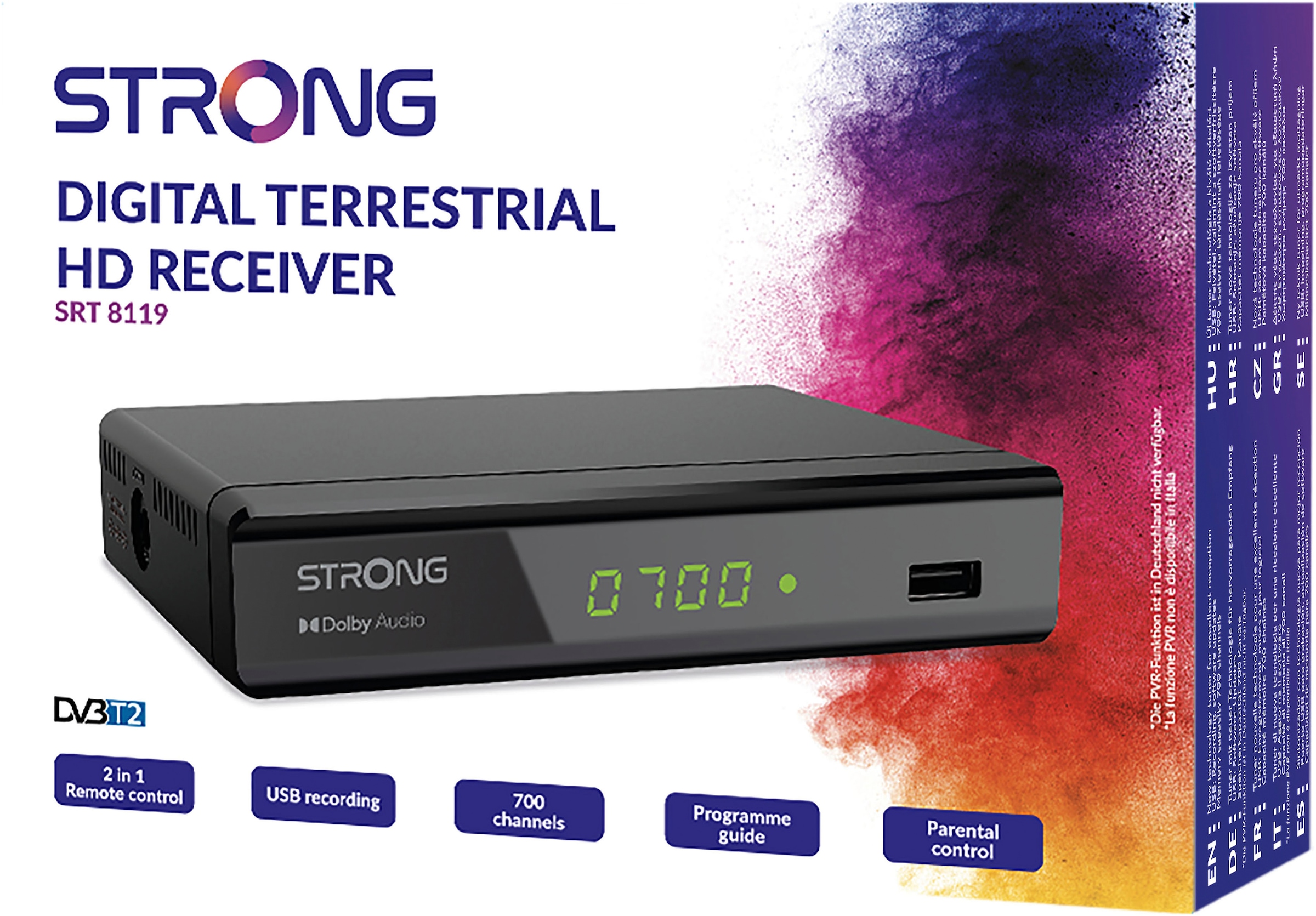 Strong AV-Receiver »SRT 8119«, 2.0, (USB-Mediaplayer-Kindersicherung-EPG (elektronische Programmzeitschrift), Hervorragende Audio- und Videoqualität