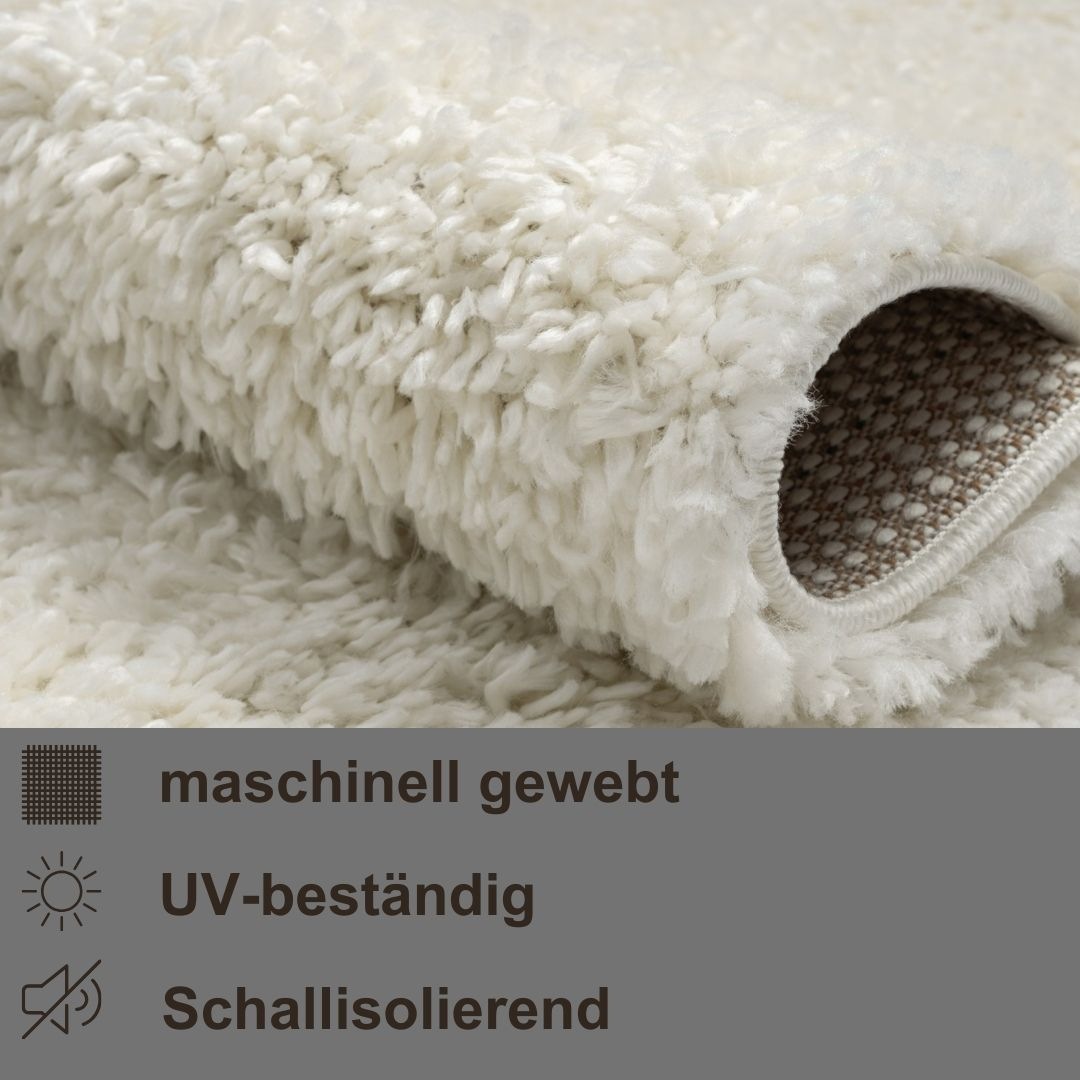 Myflair Möbel & Accessoires Hochflor-Teppich »My Shaggy«, rechteckig, Shaggy, Uni-Farben, leicht glänzend, Microfaser, extra flauschig