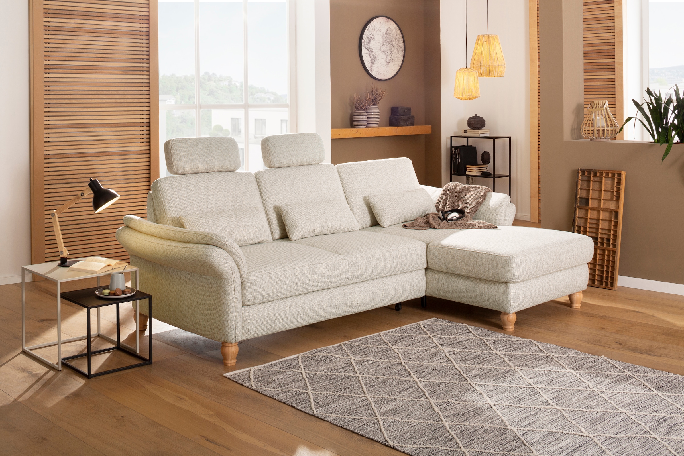 Home affaire Ecksofa »Palace L-Form« incl. Sitztiefenverstellung, wahlweise günstig online kaufen