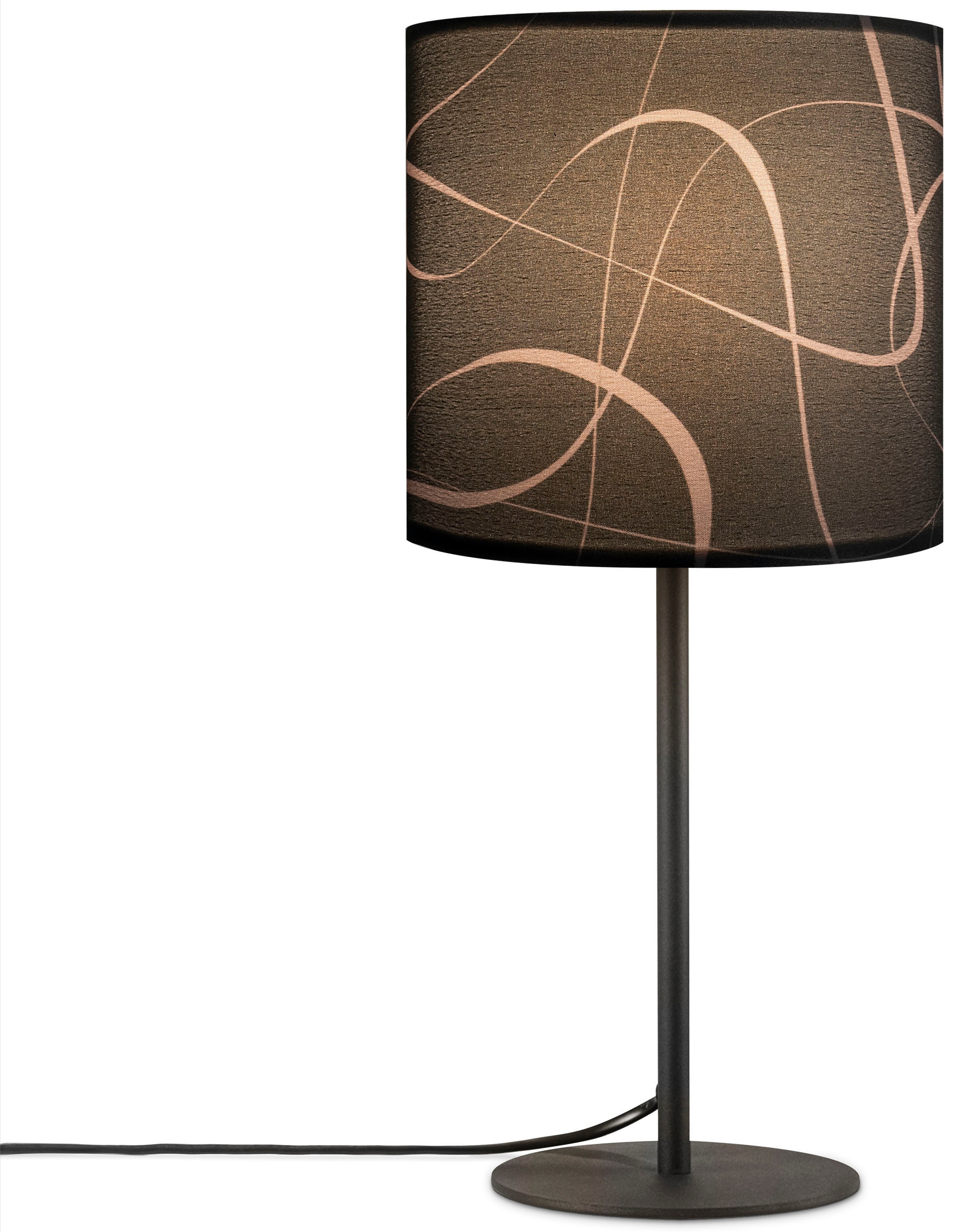 Paco Home Tischleuchte »Luca Tribal«, Leuchtmittel E14 | ohne Leuchtmittel, Schirm Retro Nacht Schlafzimmer Modern Uni Mit Muster E14