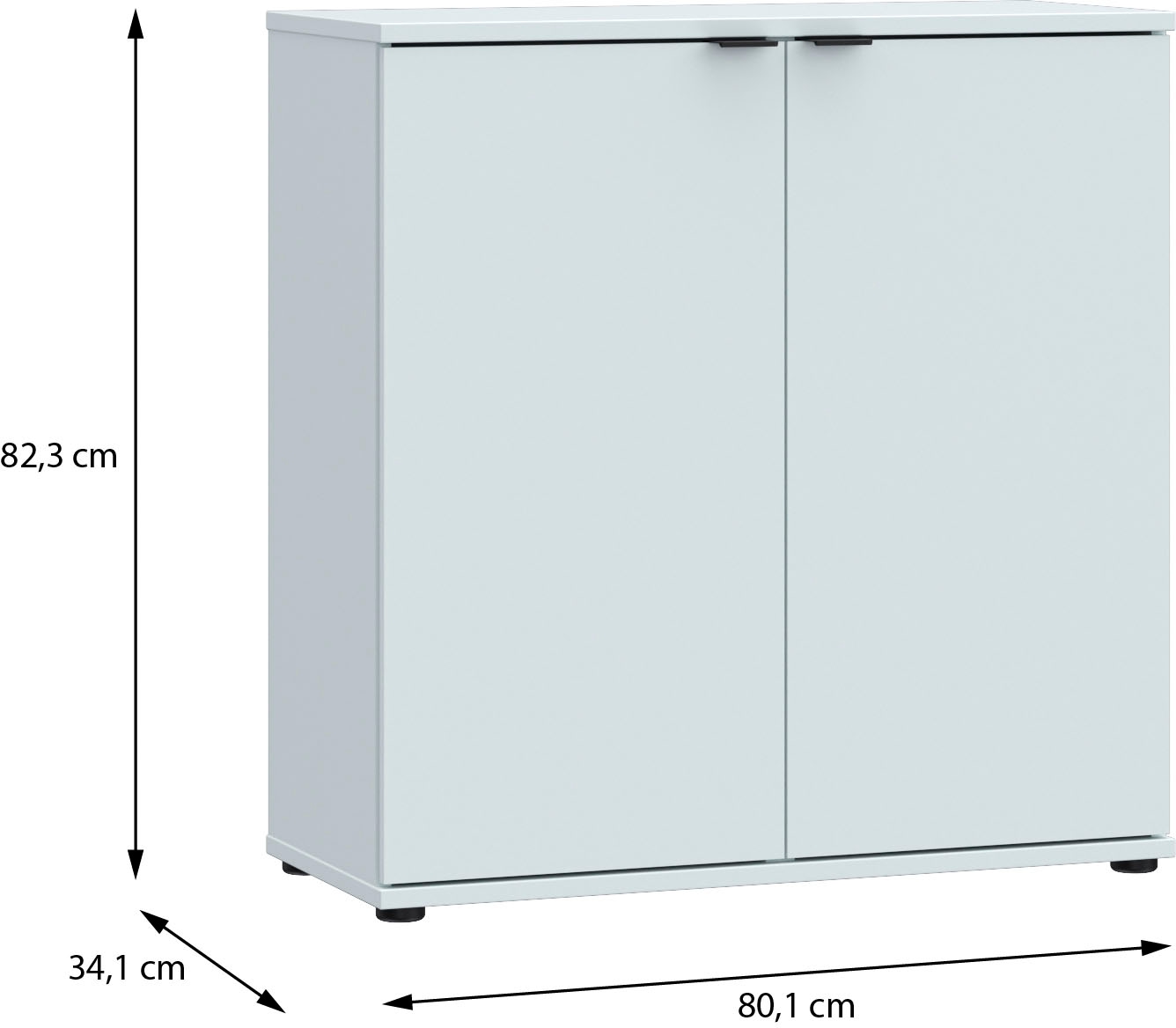 FORTE Kommode »Ganymede«, Kommode, Stauraum, Metallgriffe, 4 Dekore, Breite 80,1cm