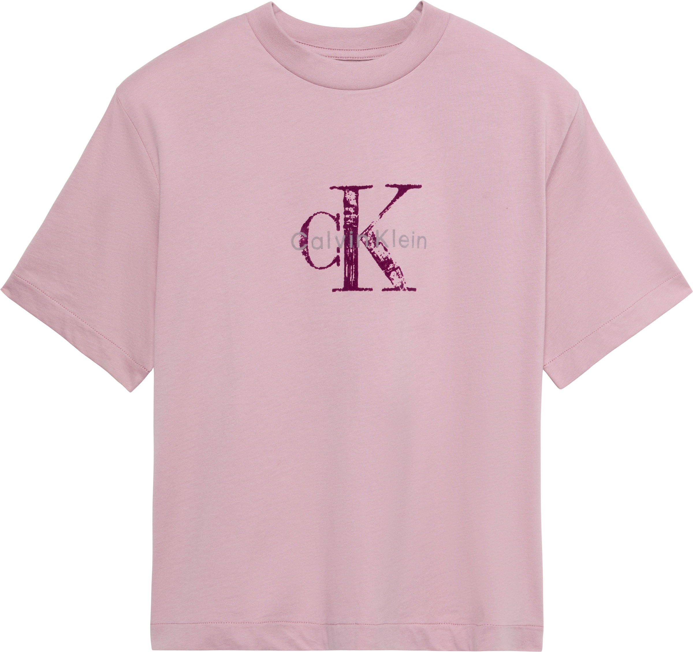 Calvin Klein T-Shirt »BOXY HAND DRAWN MONOLOGO TEE« Regular fit, Logoschriftzug