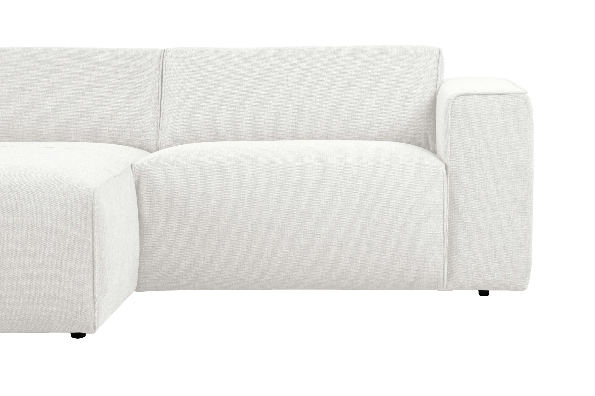 andas Ecksofa »Noord mit Kedernaht, Breite 234 cm«, Cord, Struktur, Webstoff, mit Wellenunterfederung, Massivholzrahmen