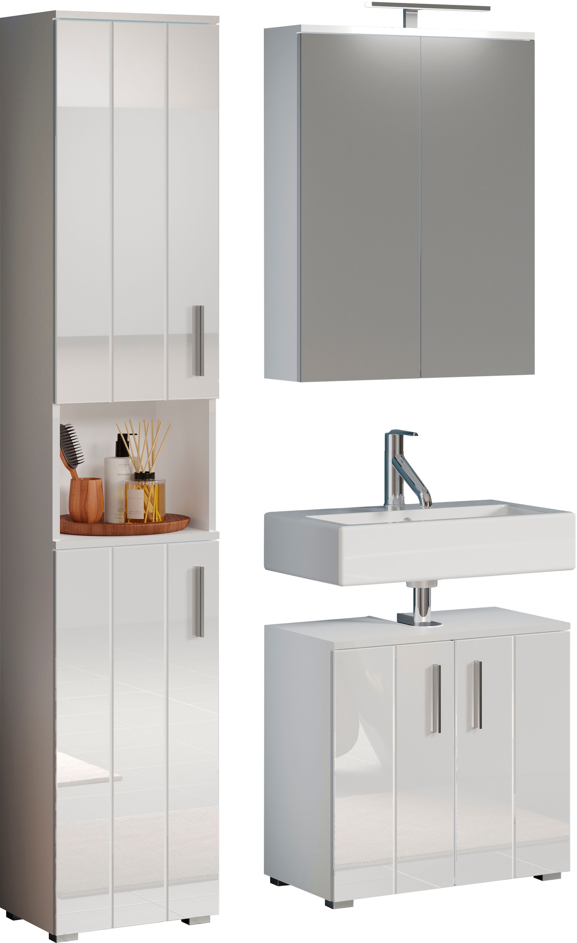 welltime Badezimmer-Set »Prag« Set, 3 Stk. tlg.
