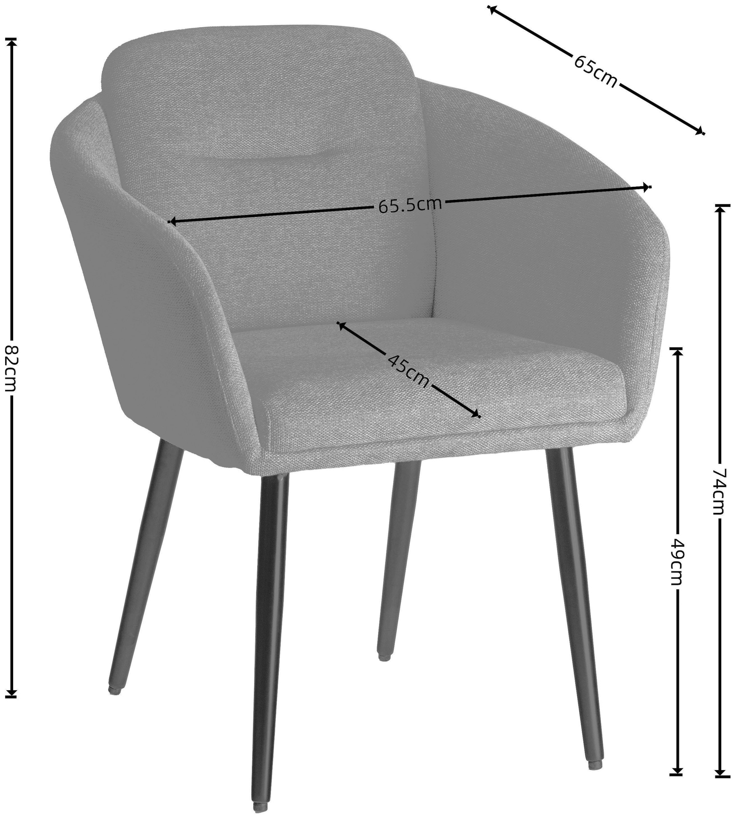 LeGer Home by Lena Gercke »Fleur, TOPSELLER!, OTTOs Choice« (Set) 2 Stk.Strukturstoff, ergonomisches Design, gesteppte Rückenlehne
