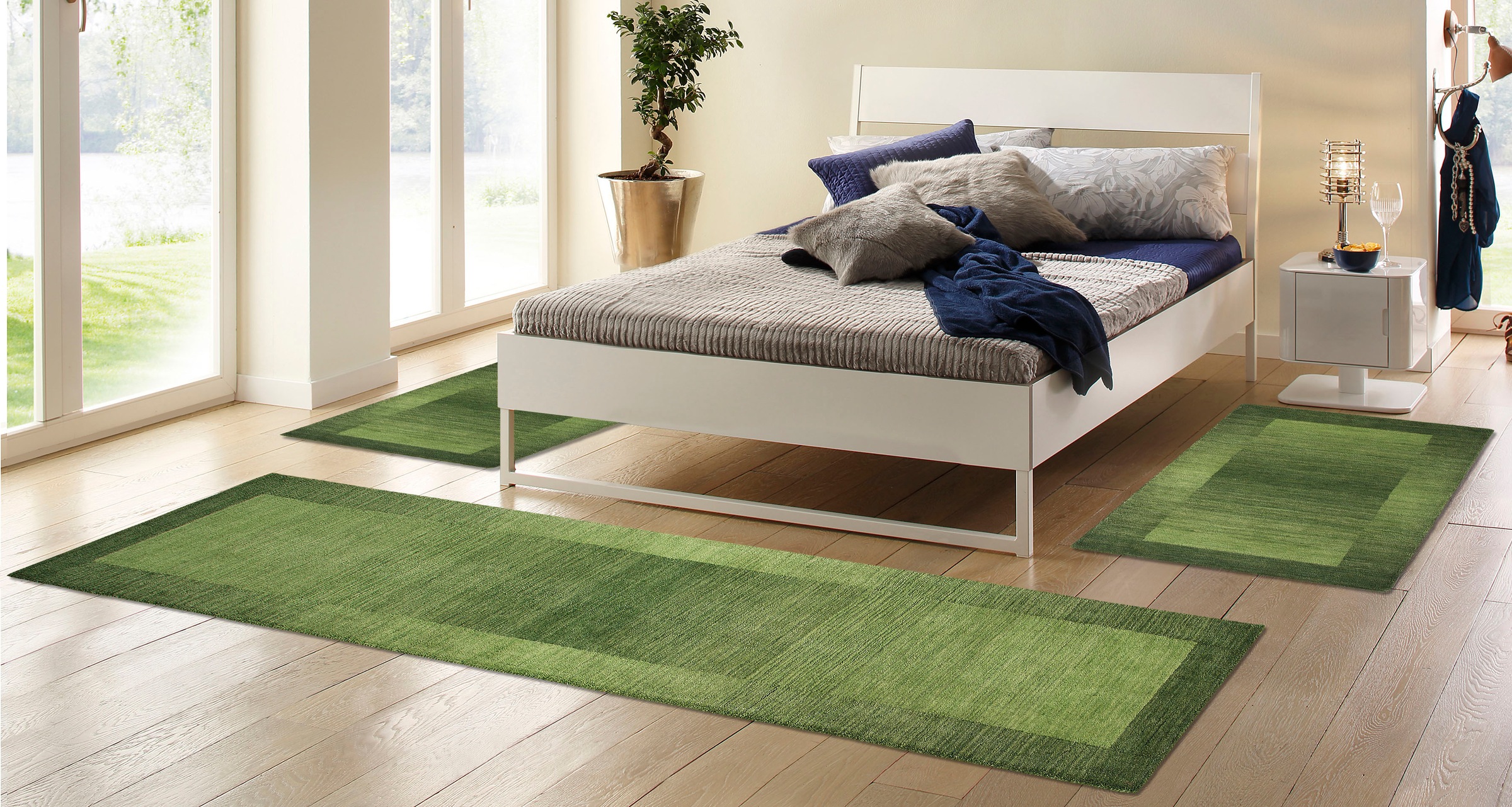 THEKO Bettumrandung »Gabbeh Super, Handweb, Teppich, Bordüre, reine Wolle,« günstig online kaufen