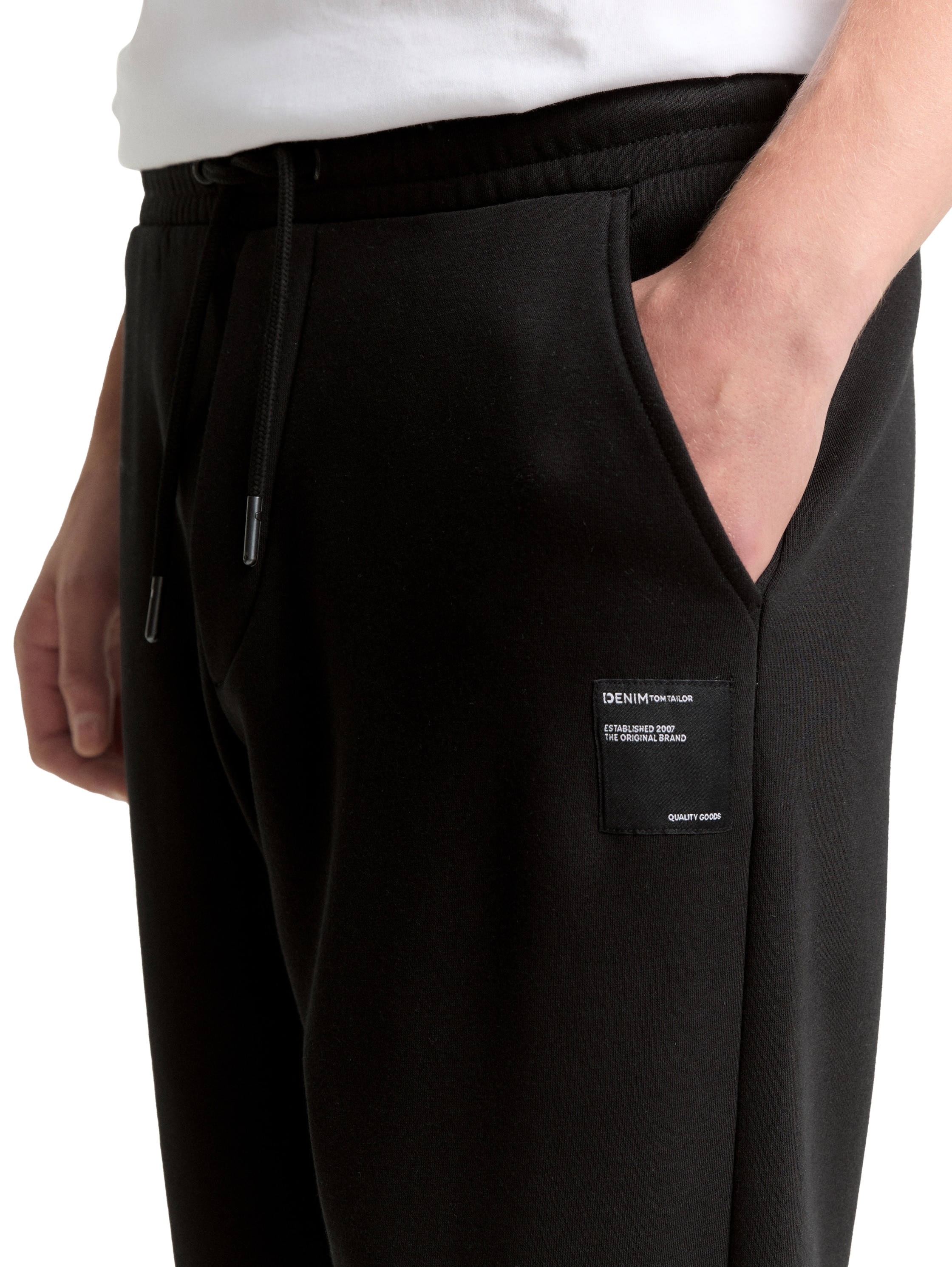 TOM TAILOR Denim Jogginghose  mit Logo Stickerei