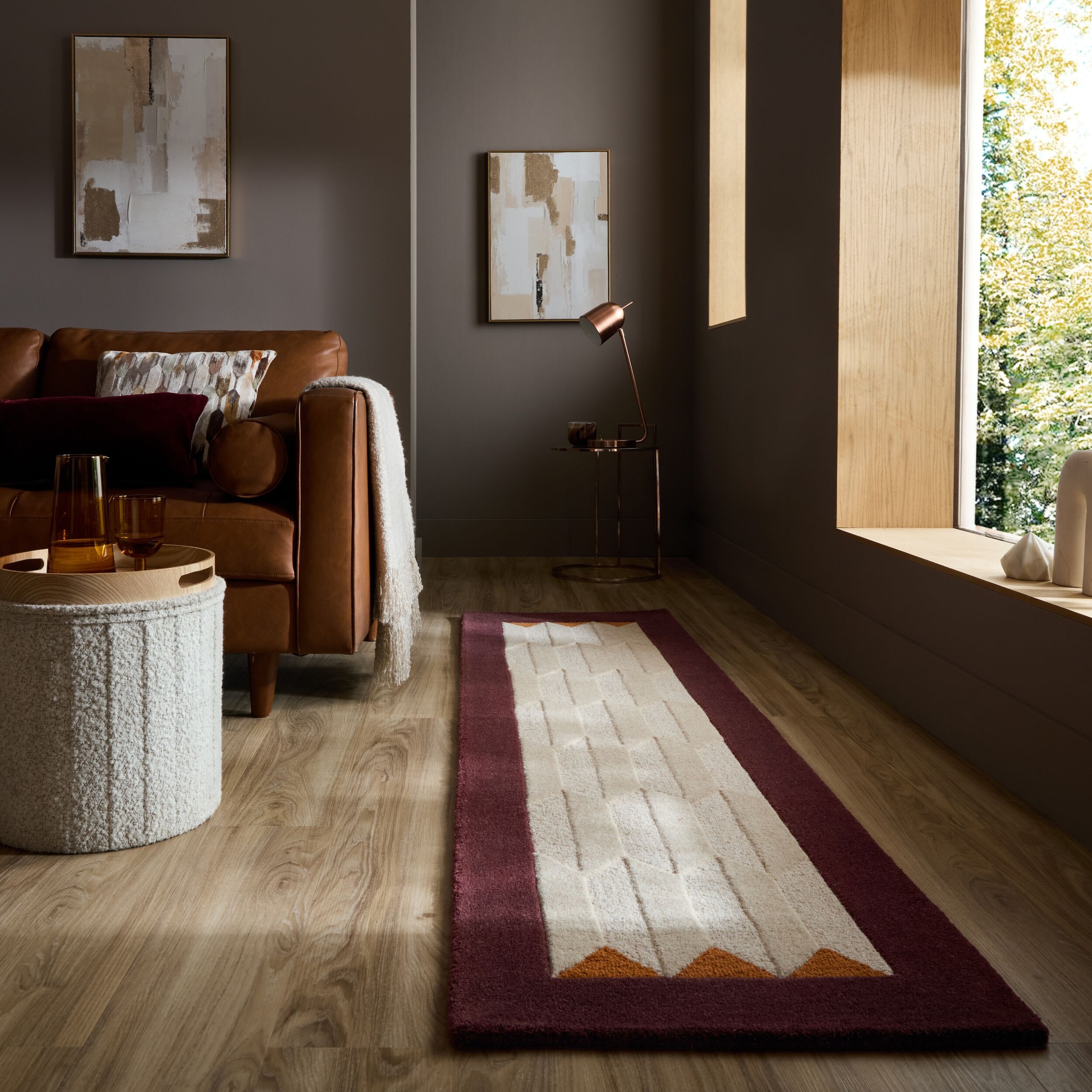 FLAIR RUGS Wollteppich »APEX« rechteckig 8 mm Höhe Handgetuftet aus 100 % Wolle mit einem Cut-and-Loop-Flor