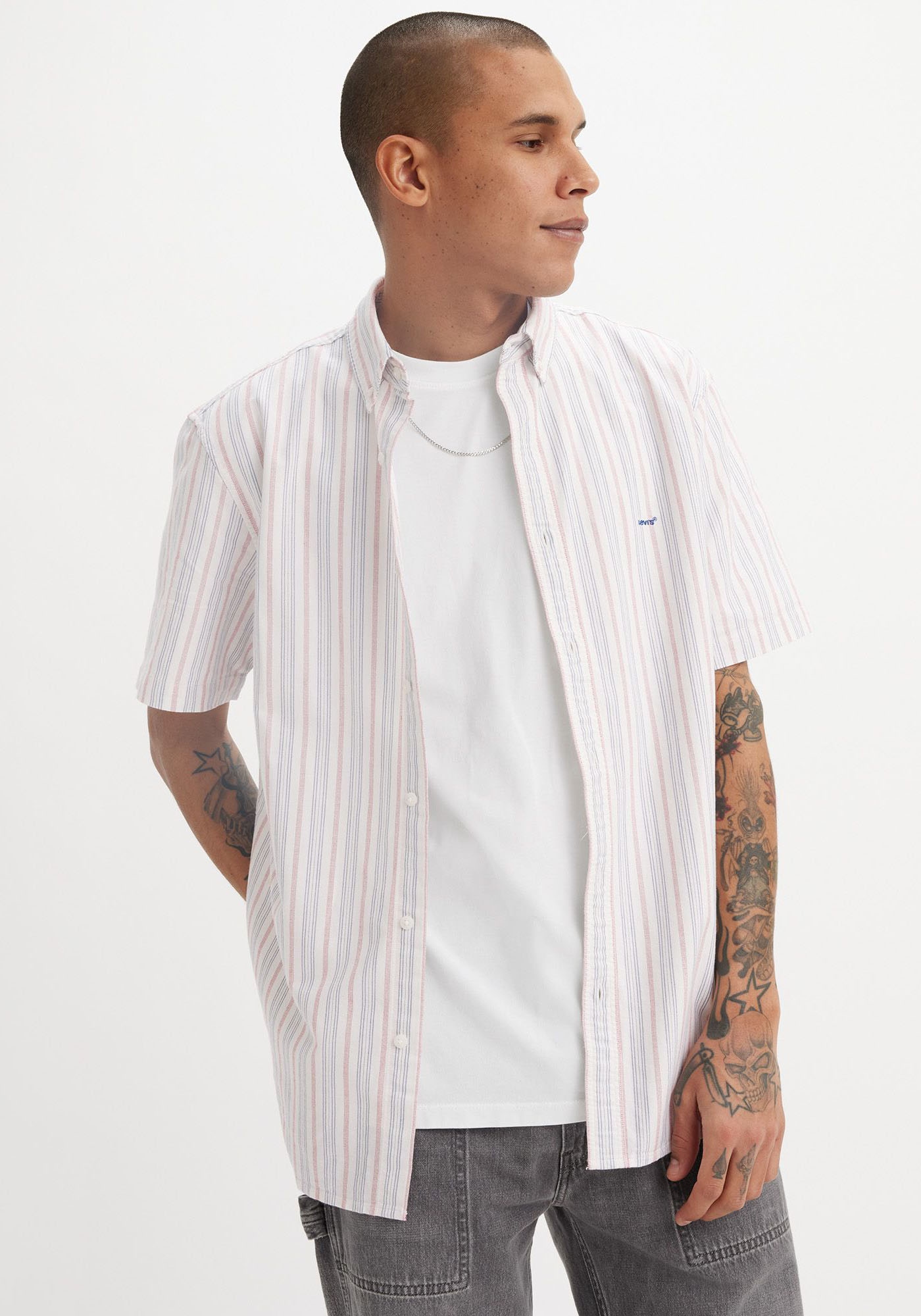 Levi's® Kurzarmhemd »SS AUTHENTIC BUTTON DOWN«, in Streifendessin, aus Baumwolle