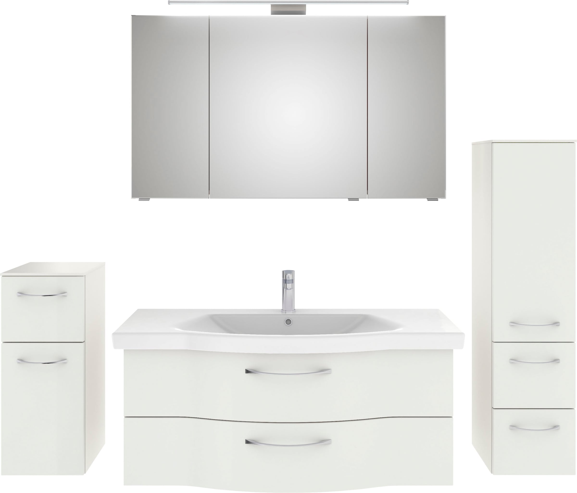 Saphir Badmöbel-Set »6005 Sprint 4-teilig, Keramik-Waschtisch mit LED-Spieg günstig online kaufen