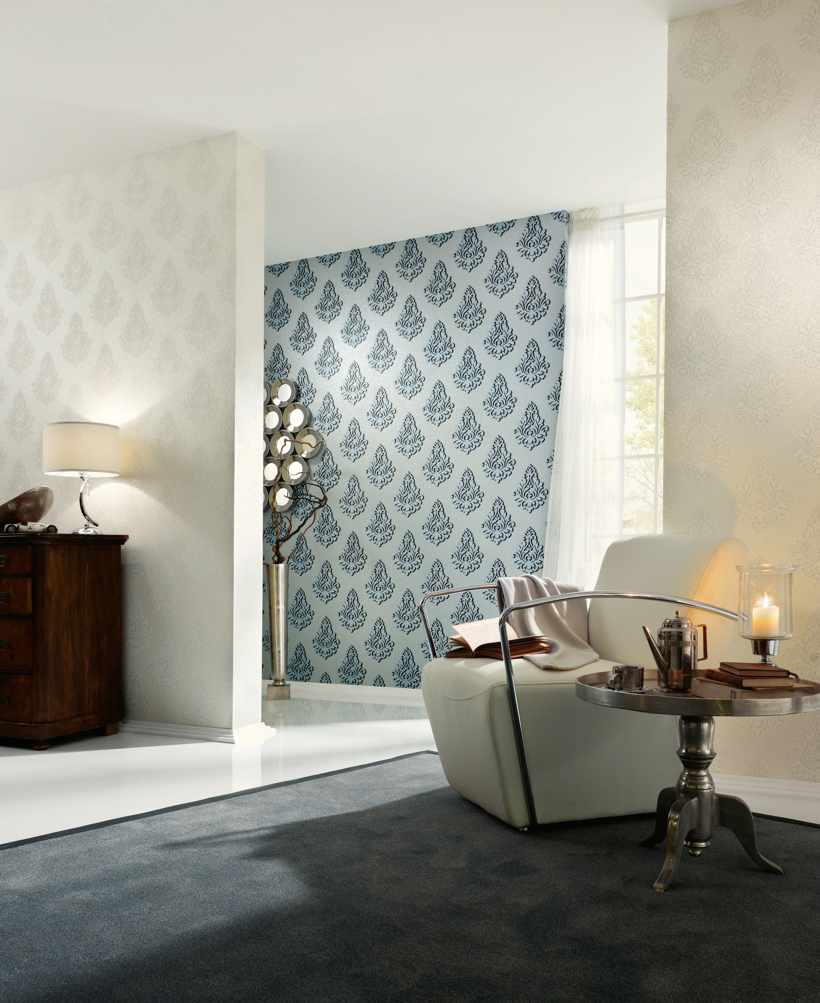 Architects Paper Vliestapete »Nobile«, Barock-ornamental-gemustert, Ornament Tapete Barock Tapeten Wohnzimmer Schlafzimmer Küche Flur Büro