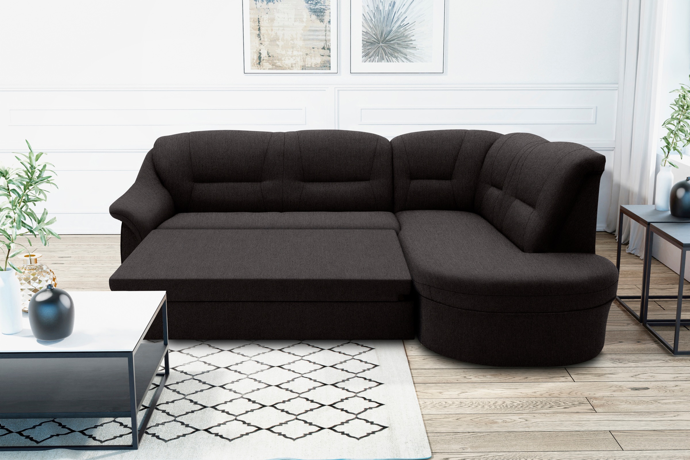DOMO collection Ecksofa »Faenza für kleine Räume, Stellmaße 232x176cm, komf günstig online kaufen