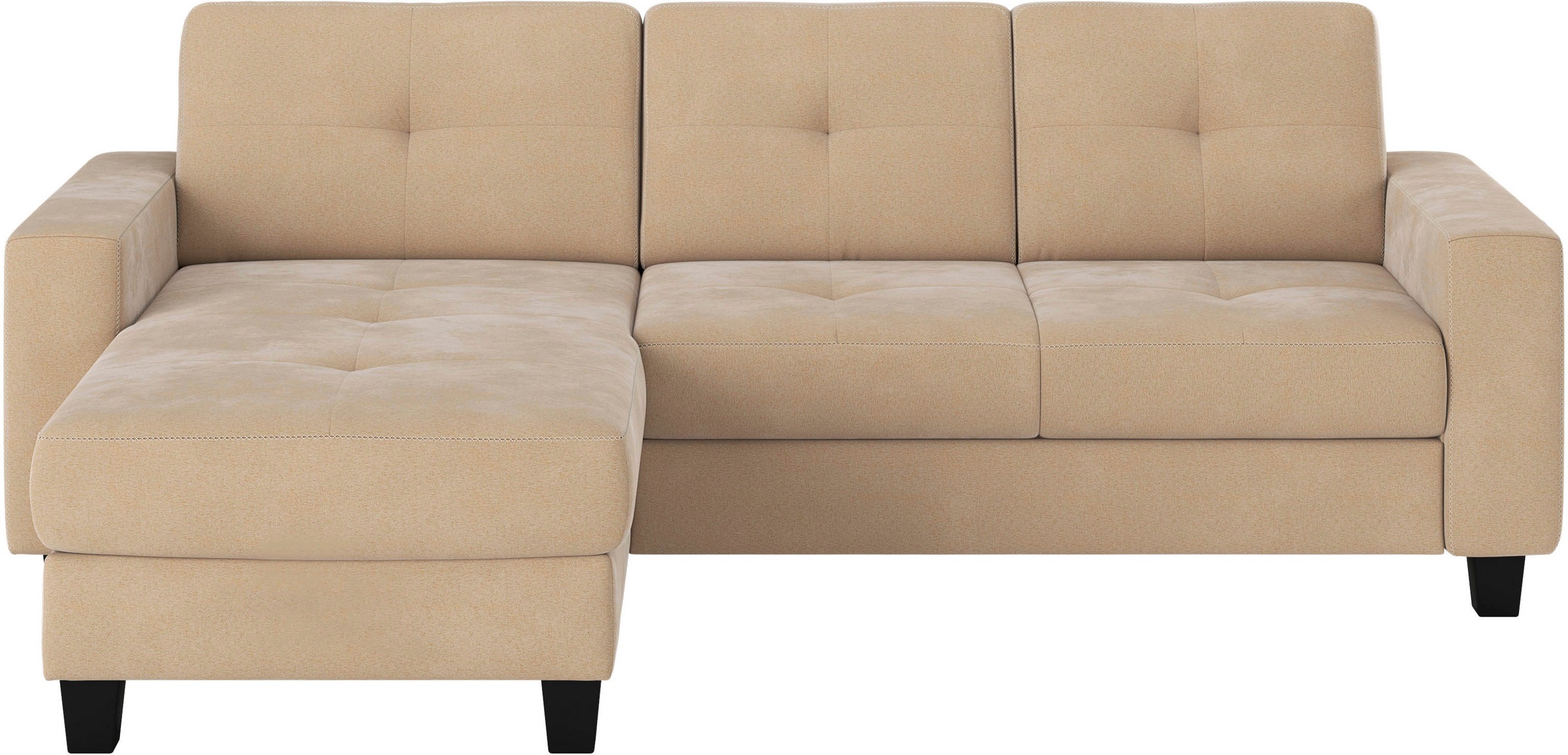 Places of Style Ecksofa »Varese L-Form«, wahlweise mit Bettfunktion und Bettkasten