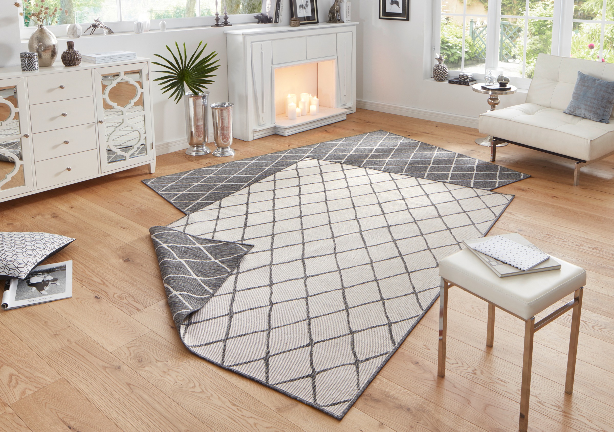 HANSE Home Teppich »Malaga Wendeteppich«, rechteckig, 5 mm Höhe, In-& Outdo günstig online kaufen