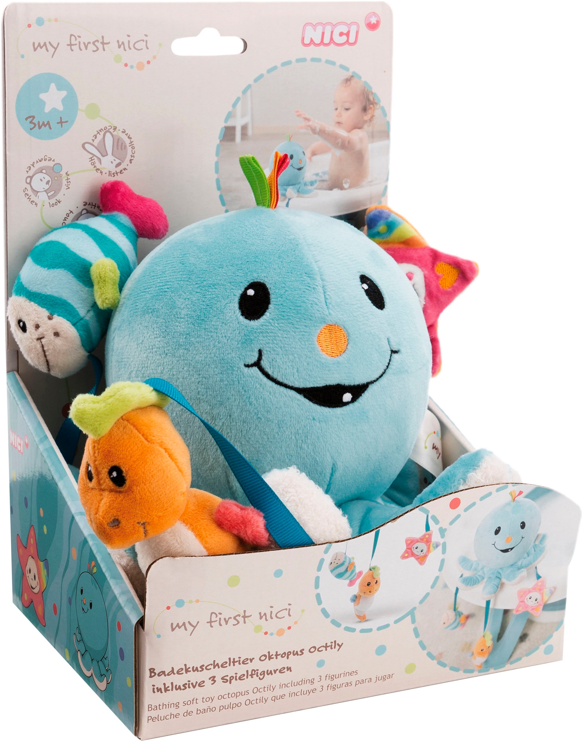Nici Badeplüschtier »My First NICI, BadeOktopus Octily 18x14 cm inkl. 3 Spielfiguren«