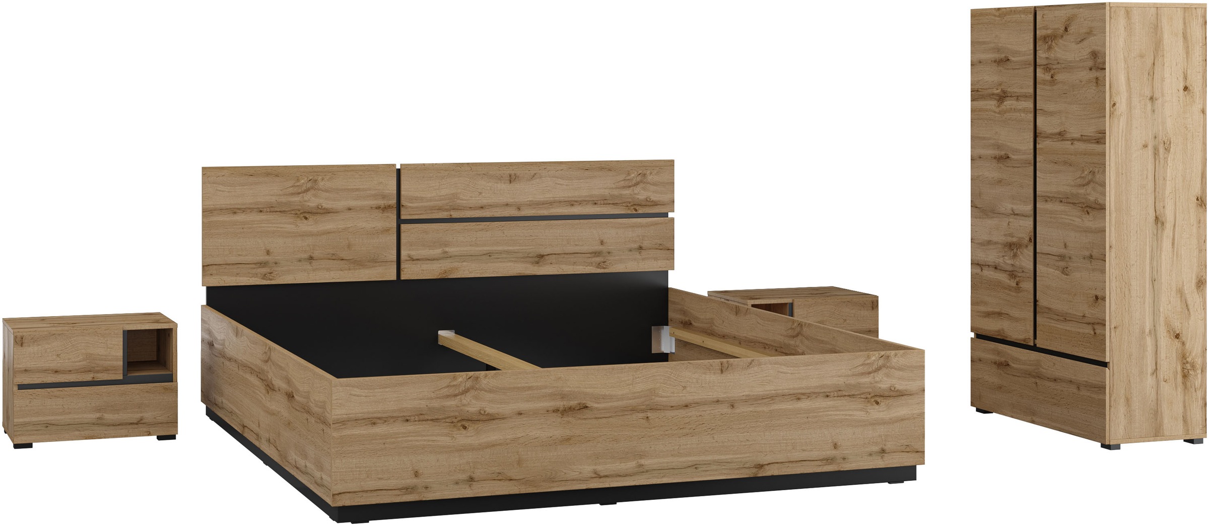 OTTO home Schlafzimmer-Set »Cross, moderne, grifflose Optik, FSC-zertifizie günstig online kaufen