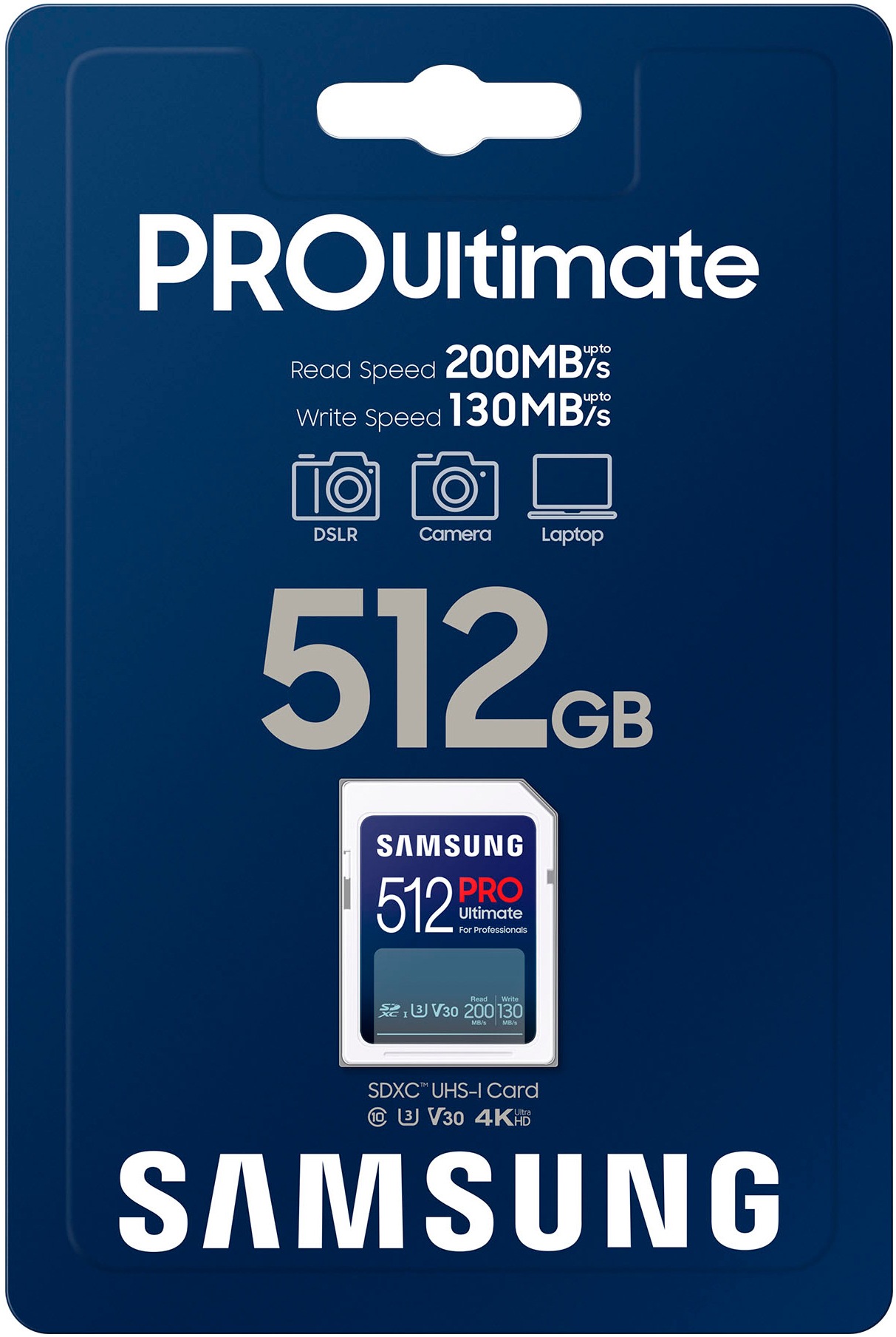 Samsung Speicherkarte »PRO Ultimate UHS-I SD«, (Video Speed Class 30 (V30)/UHS Speed Class 3 (U3) 200 MB/s Lesegeschwindigkeit)