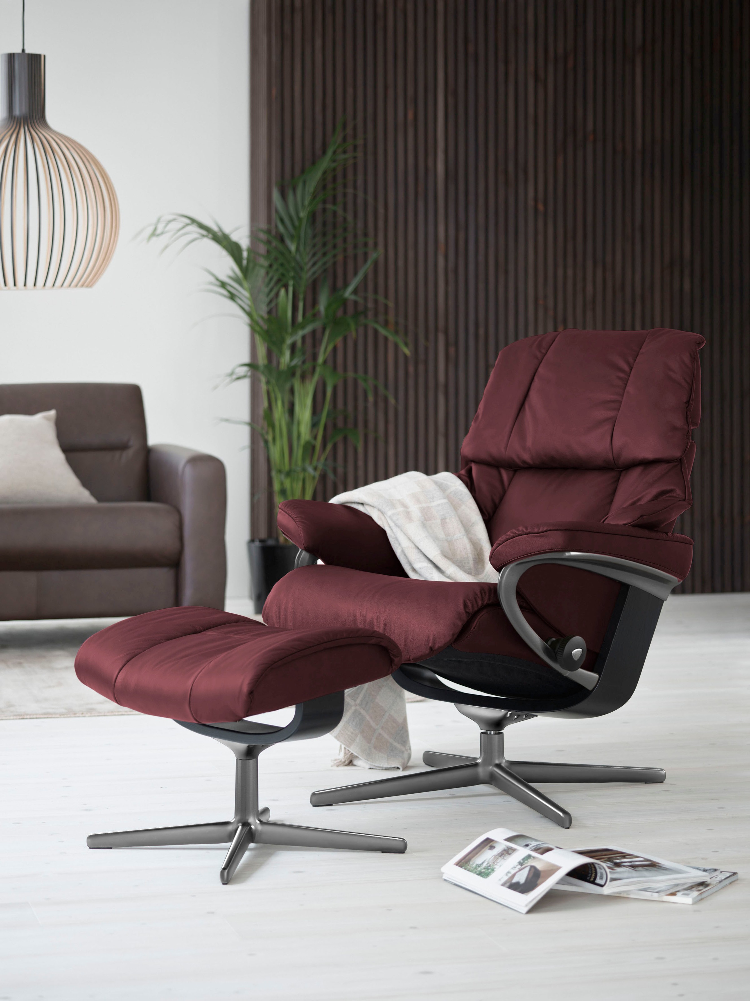 Stressless® Fußhocker »Reno«, mit Cross Base, Größe S, M & L, Holzakzent Schwarz