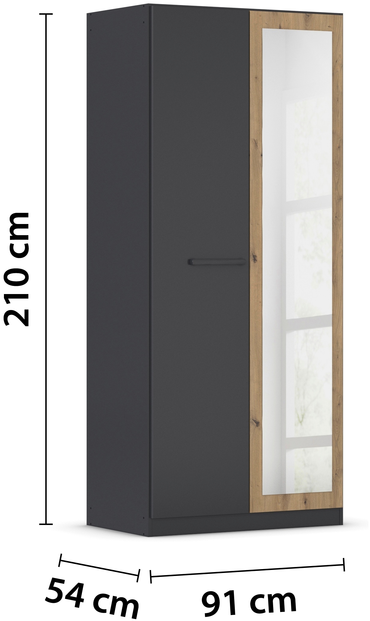 rauch Drehtürenschrank »Kleiderschrank Schrank Garderobe Garderobenschrank Stauraumwunder MODI«, optional mit Spiegel MADE IN GERMANY