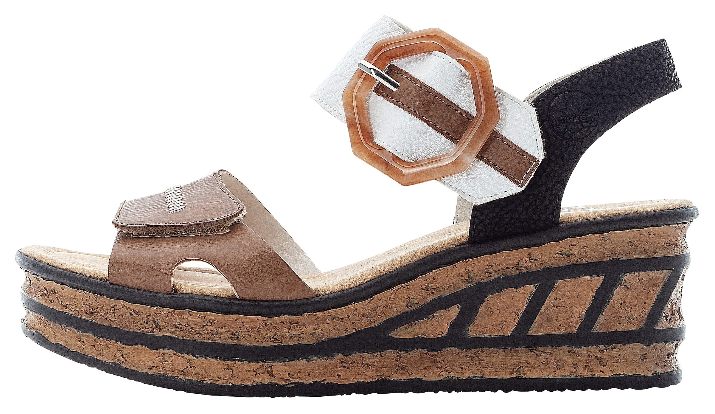 Rieker Sandalette, Sommerschuh, Sandale, Keilabsatz, im modischen Look