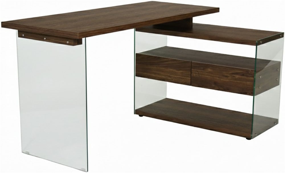 Jahnke Eckschreibtisch »LUX C 15 E« Eckschreibtisch,Glas,wechselseitig montierbar,2 Schubladen,B:145 cm