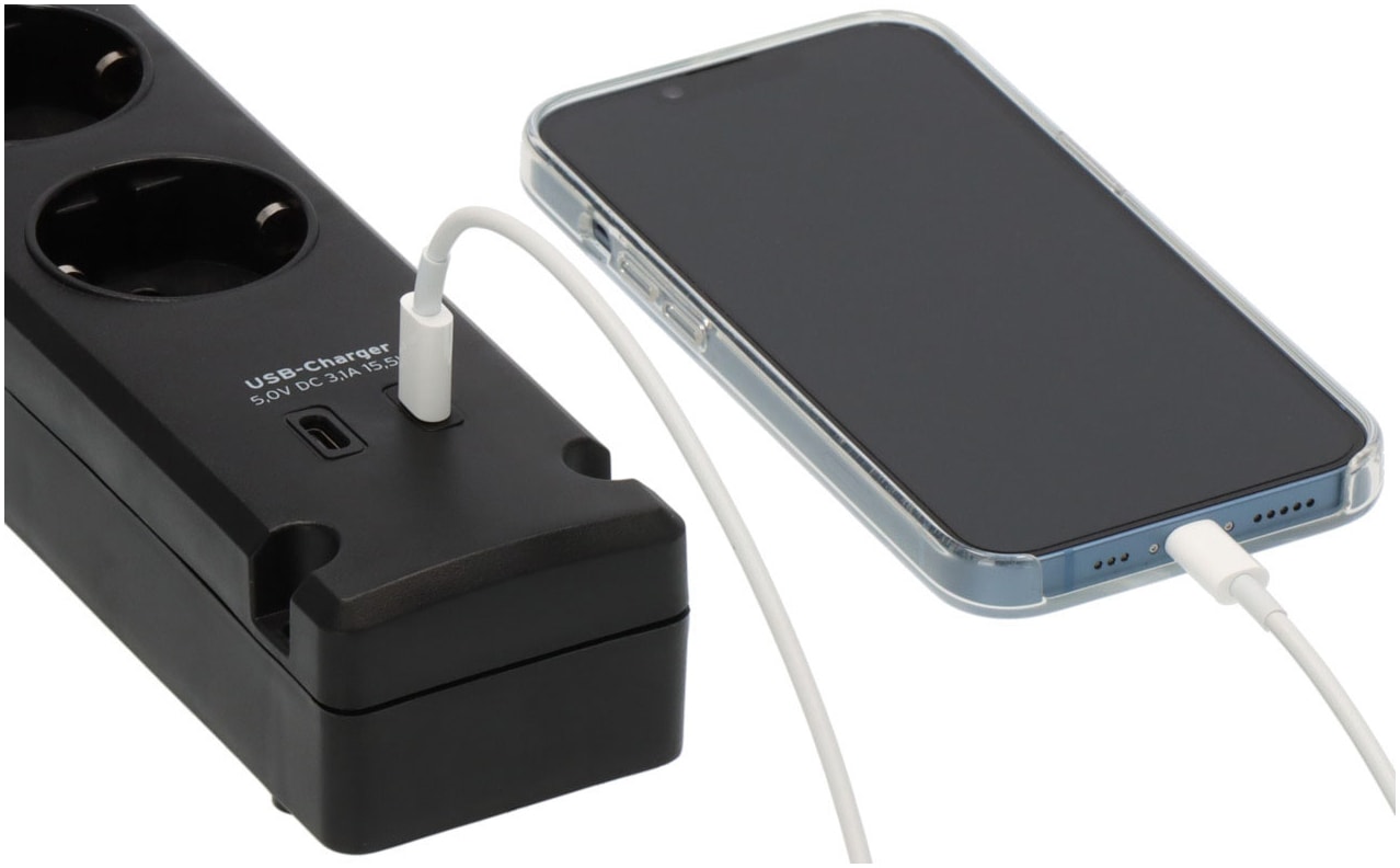 Brennenstuhl Steckdosenleiste »Bremounta Steckdosenleiste mit 2 USB C-Ladebuchsen« 7-fach (Ein- / Ausschalter | USB-Anschluss Kabellänge 3 m)