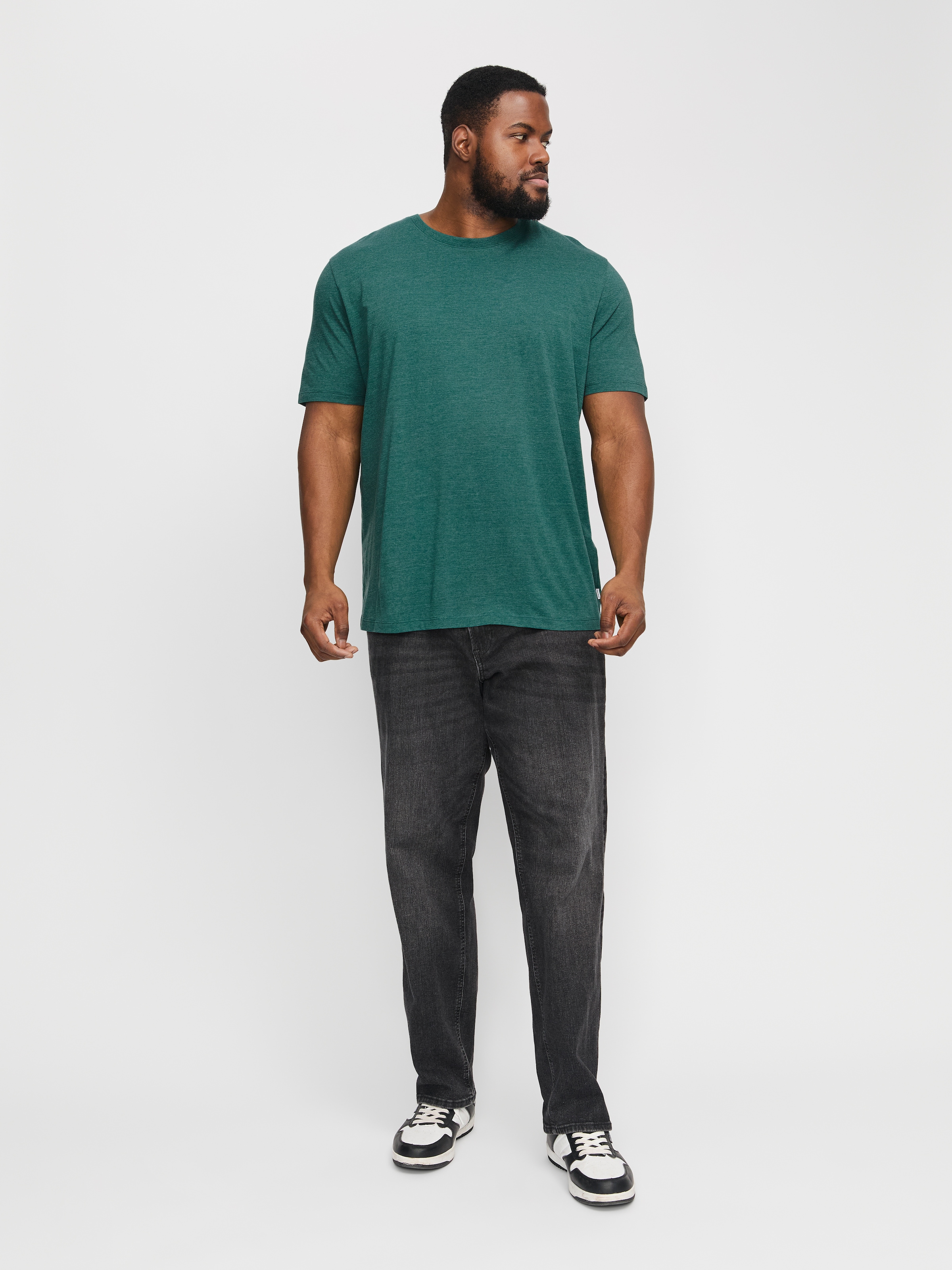 Jack & Jones PlusSize Rundhalsshirt »JJEORGANIC MEL TEE SS O-NECK NOOS PLS«