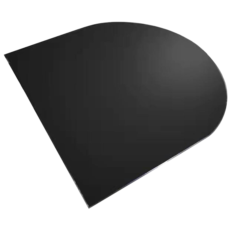 QUELLE Bodenschutzplatte »Heathus Halbrund 120 S Glas« Glas 8mm, schwarz, BxL: 120x120 cm schwarz