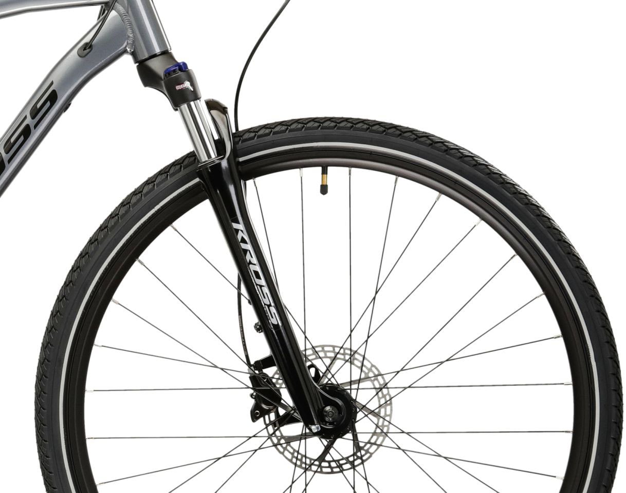 Kross Crossrad »Crossrad Herren 28" Evado 5.0 grau 18 Gänge« 18 Gang Shimano CUES U3020 Schaltwerk Kettenschaltung