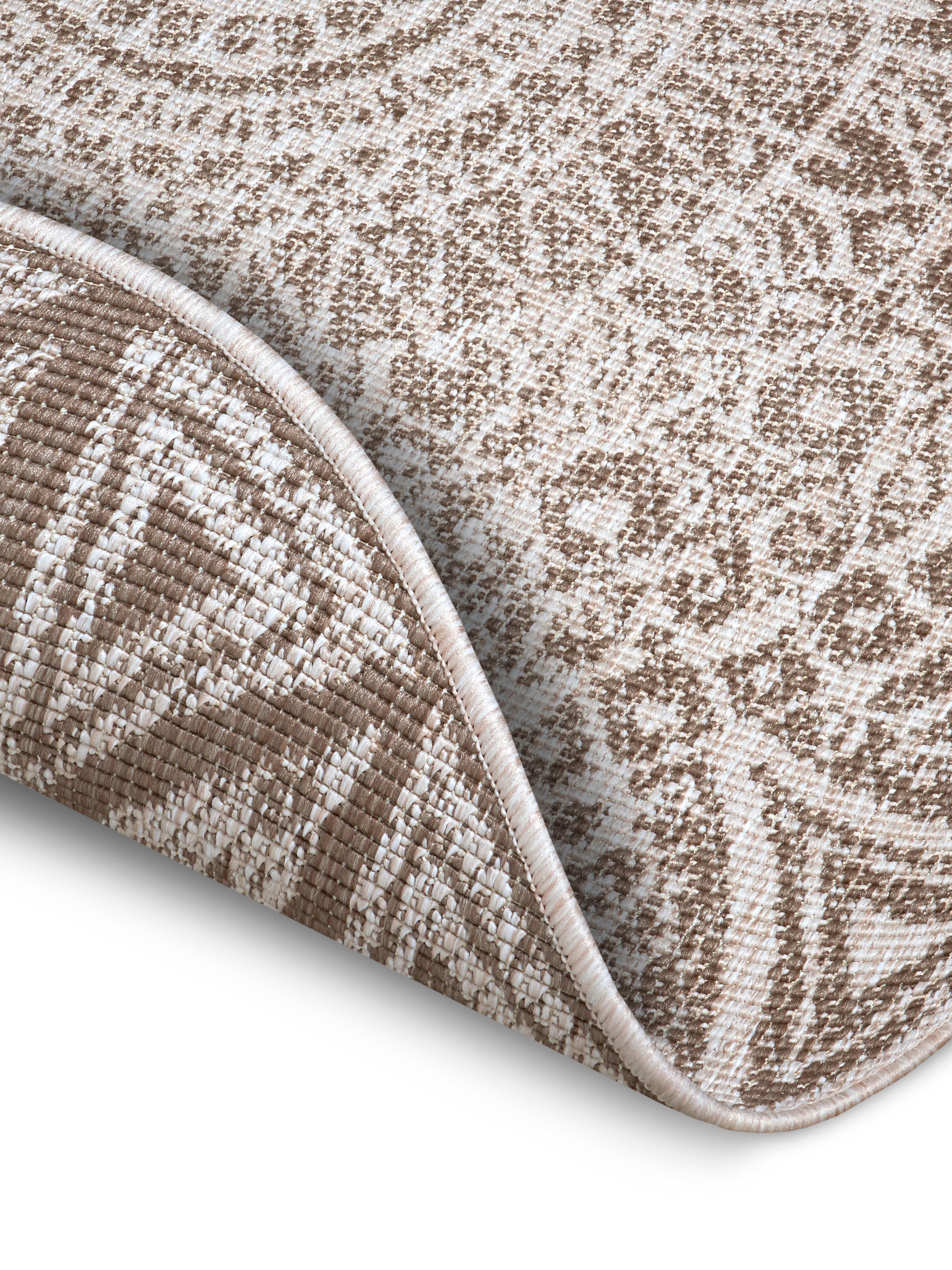 freundin Home Collection Teppich »Lilja Wendeteppich«, rund, 5 mm Höhe, In-& Outdoor, beidseitig, Wetterfest, Balkon, Garten, Wohnzimmer