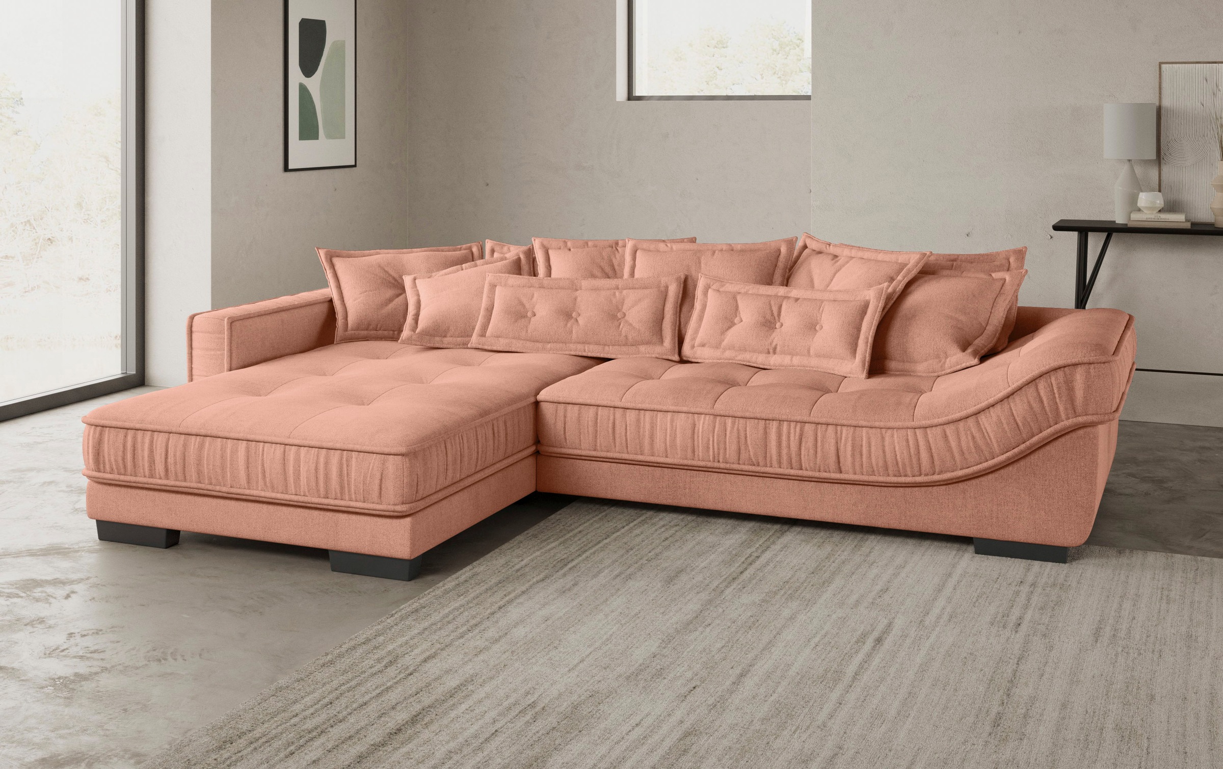 Mr. Couch Ecksofa »Diwan II, L-Form«, Wahlweise mit Kaltschaumpolsterung bis 140 kg belastbar