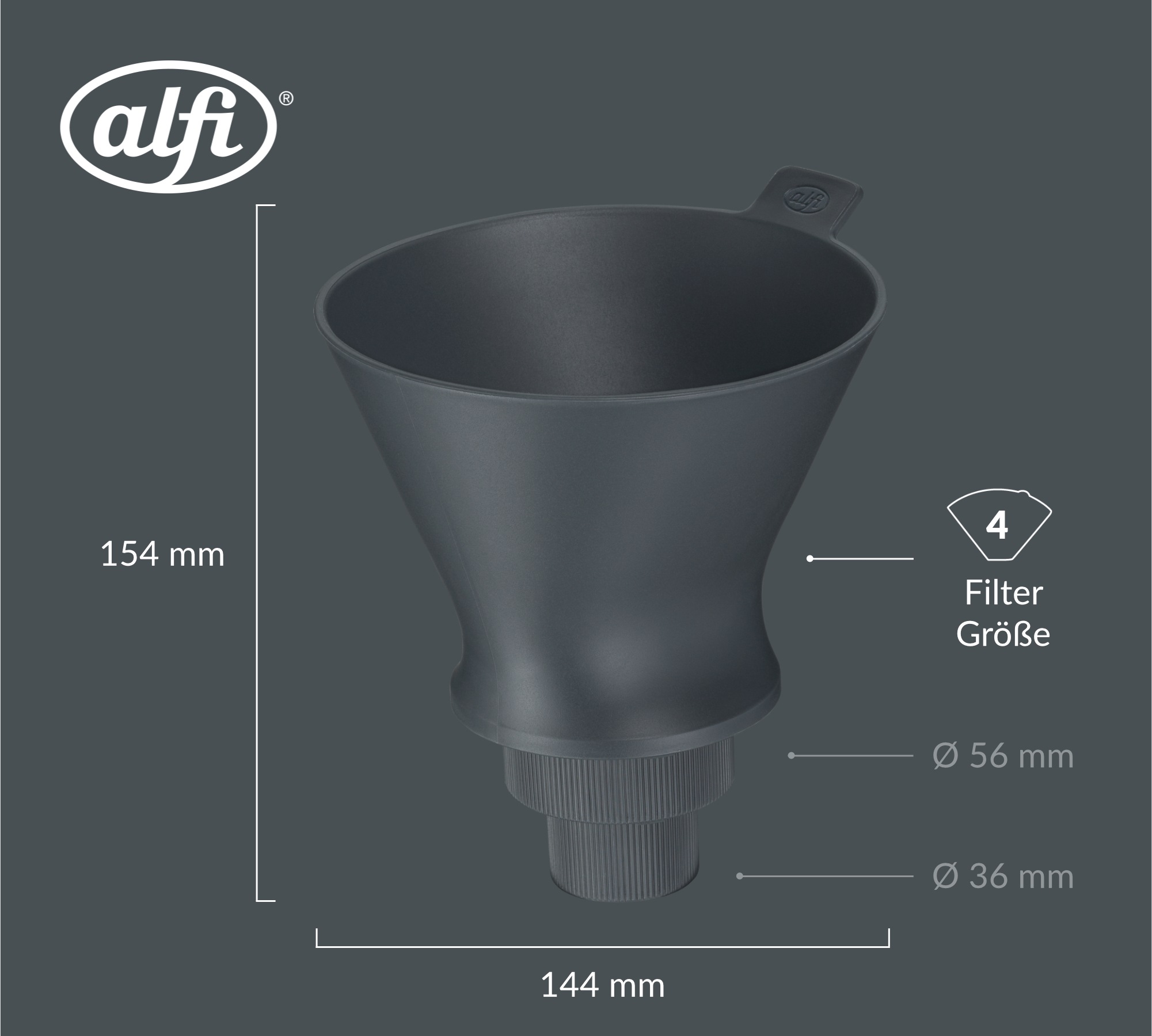 Alfi Handfilter »AROMA PLUS FLEX Kaffeefilter« Spülmaschinenfest bis 65 °C, ideal für viele alfi Produkte