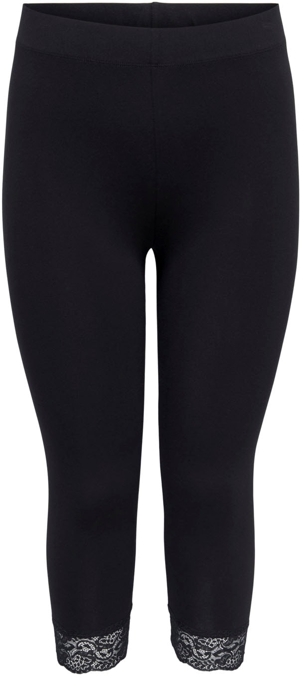 ONLY CARMAKOMA Caprileggings »CARTIME LIFE CALF LACE«  mit Spitzensaum