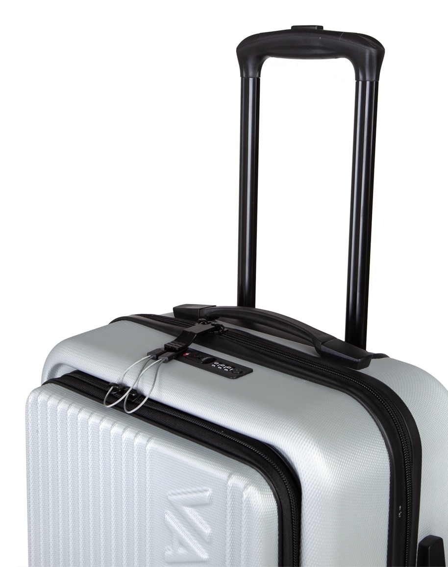 VALENTINO BAGS Koffer »LEXPLOR, 55 cm«, 4 Rollen, Handgepäck-Trolley Reisegepäck Hartschalenkoffer Easy-Access Frontfach