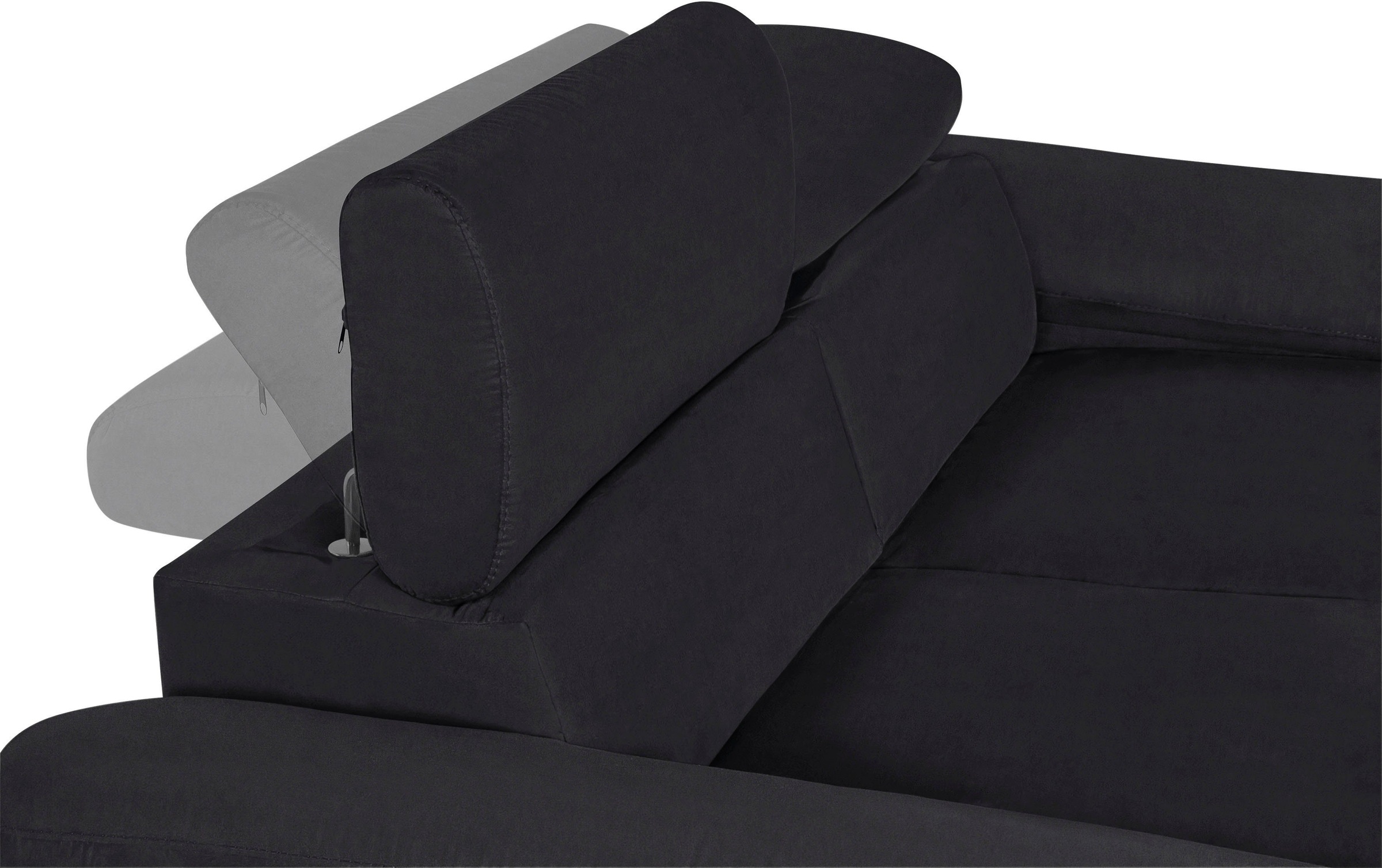 COTTA Polstergarnitur »Komaris«, (Set), Set bestehend aus: 2-Sitzer mit Kopfteilverstellung & Hocker