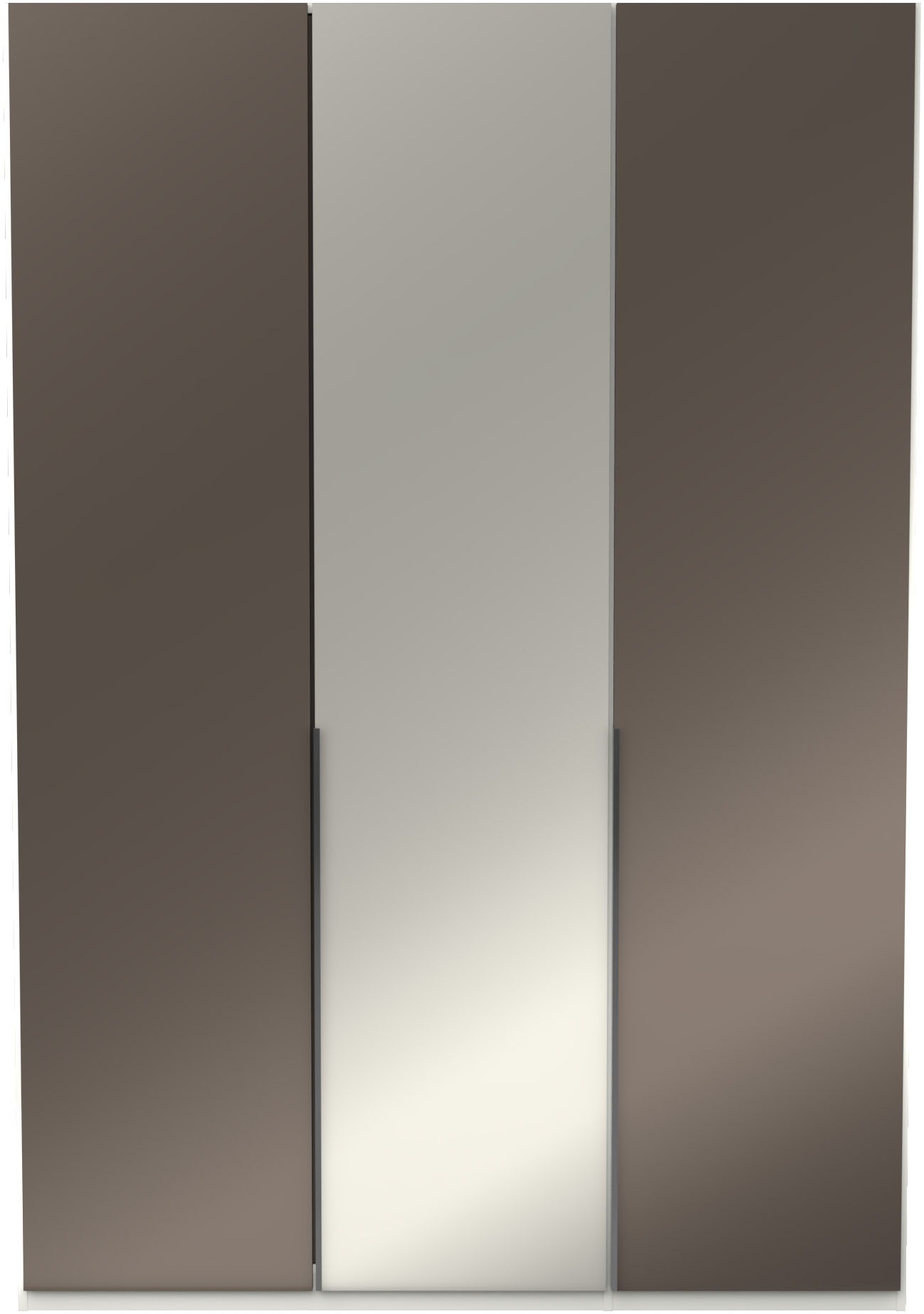 Musterring Drehtürenschrank »San Diego, Kleiderschrank, Schrank, Garderobe, mit Glastüren« weiß, Türen gedämpft, 2 Höhen, mehrere Breiten, MADE IN GERMANY, 1 Stk. tlg. 3-türig (gedämpft), 4 Böden, 2 Kleiderstangen, Chromgriffe