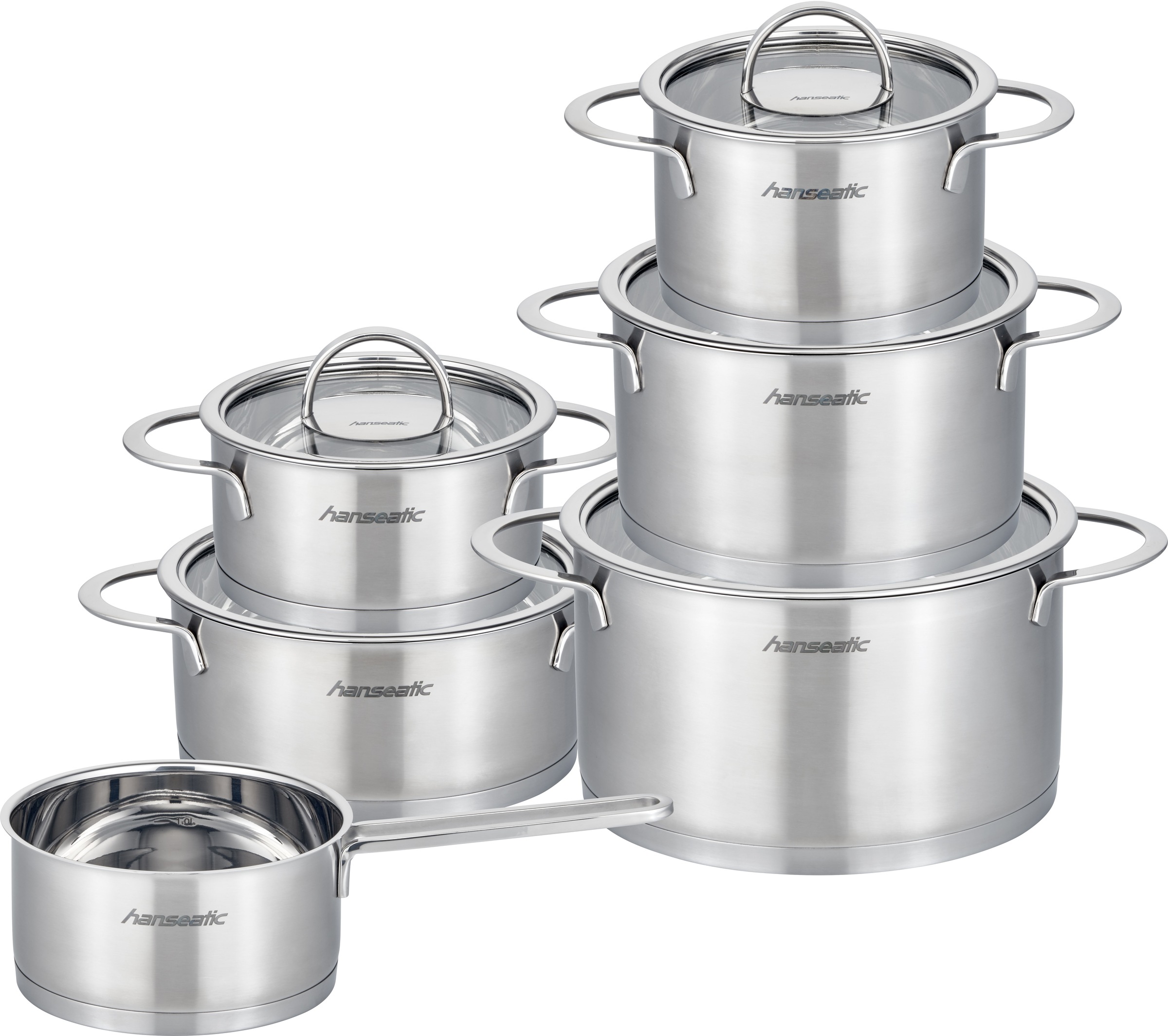 Hanseatic Topf-Set »hanseatic«, Edelstahl 18/10, (Set, 11 tlg., Fleischtopf günstig online kaufen