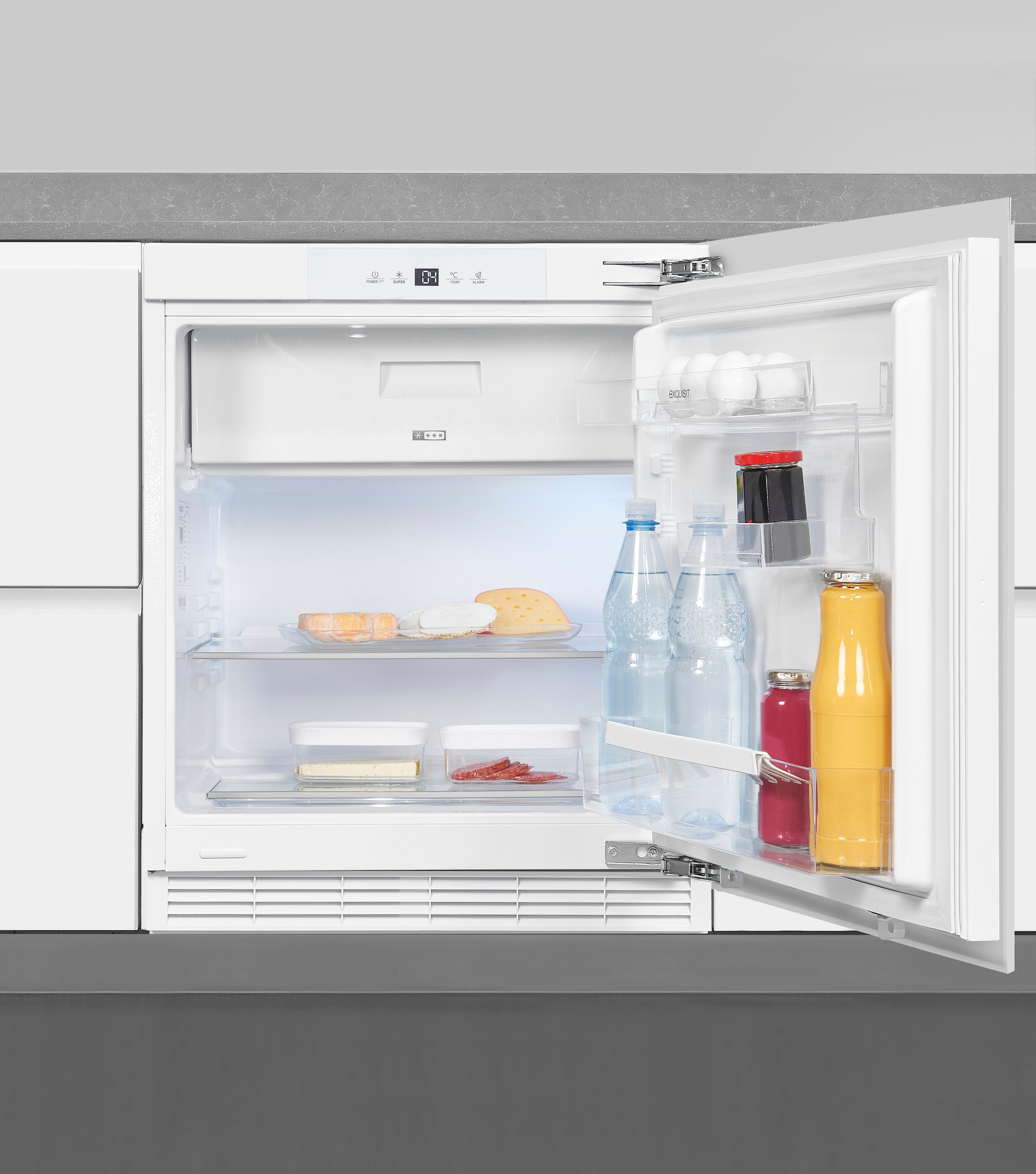exquisit Einbaukühlschrank »UKS130-4-FE-010D«, UKS130-4-FE-010D, 81,8 cm hoch, 59,5 cm breit