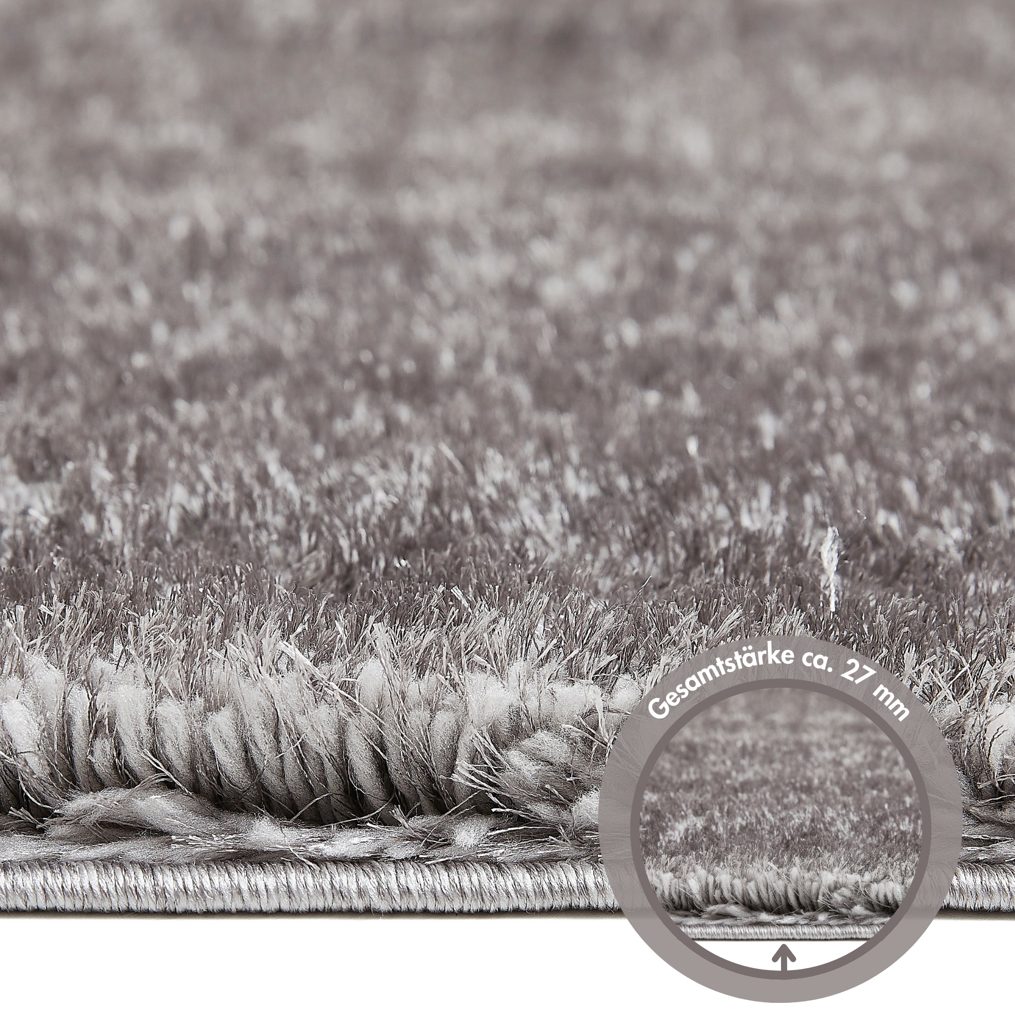 LUXOR living Hochflor-Teppich »Gela«, rechteckig, 45 mm Höhe, Uni Farben, weich und flauschig, ideal im Wohnzimmer & Schlafzimmer