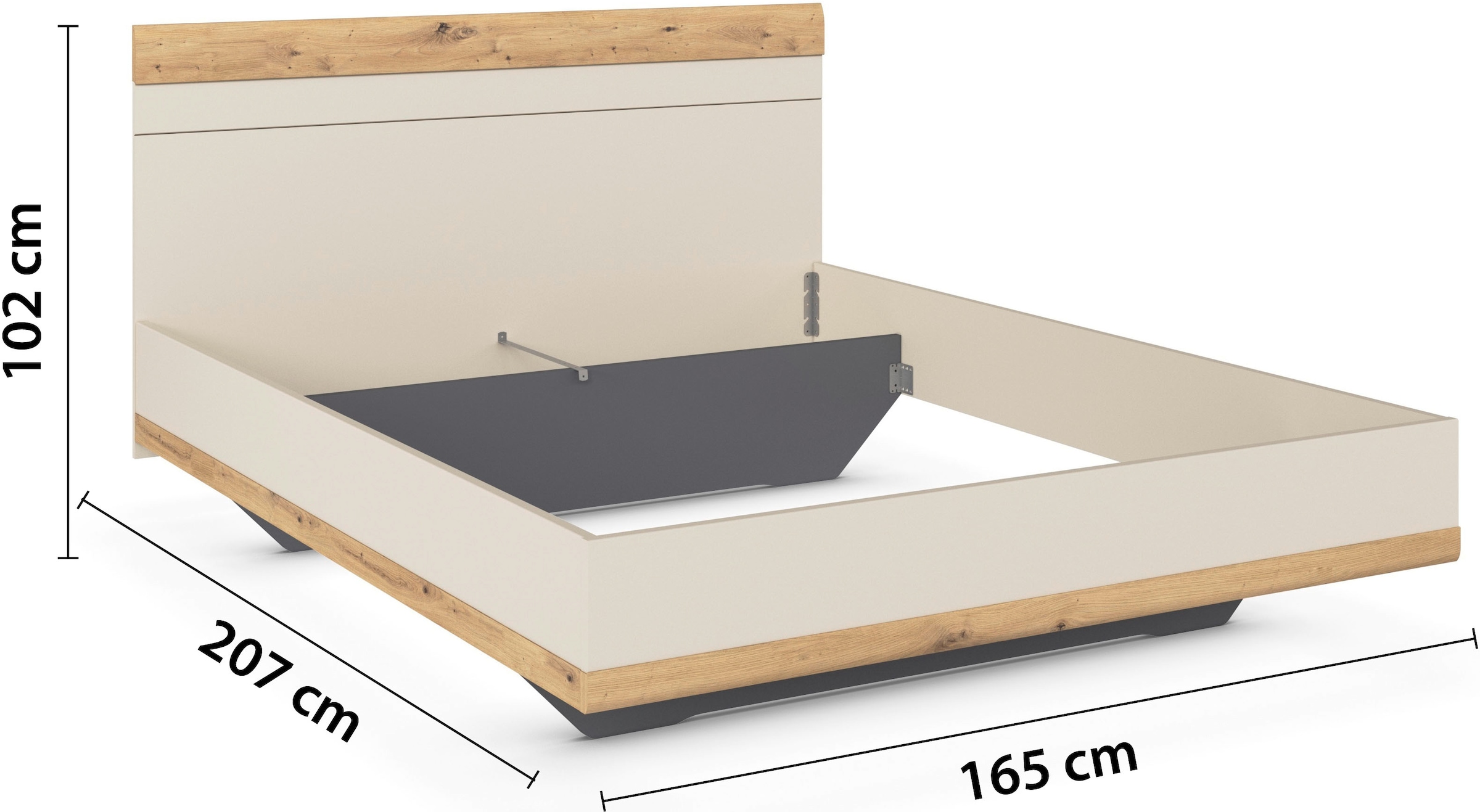 rauch Futonbett »Bett Doppelbett Holzbett SAJO«, mit Farb-Absetzungen in komfortabler Sitzhöhe MADE IN GERMANY