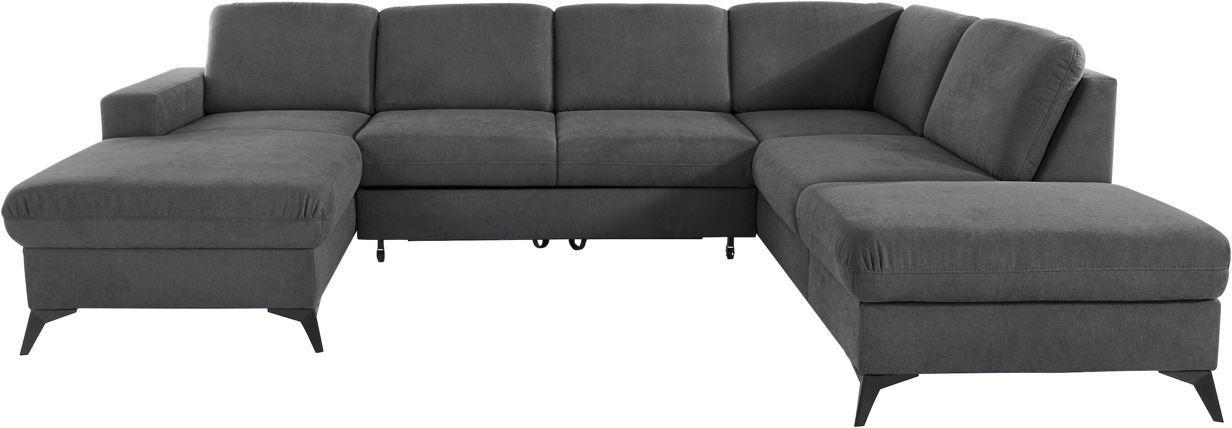 Places of Style Wohnlandschaft »Lolland U-Form«, Wahlweise mit Bettfunktion und Stauraum, auch mit abwischbarem Bezug
