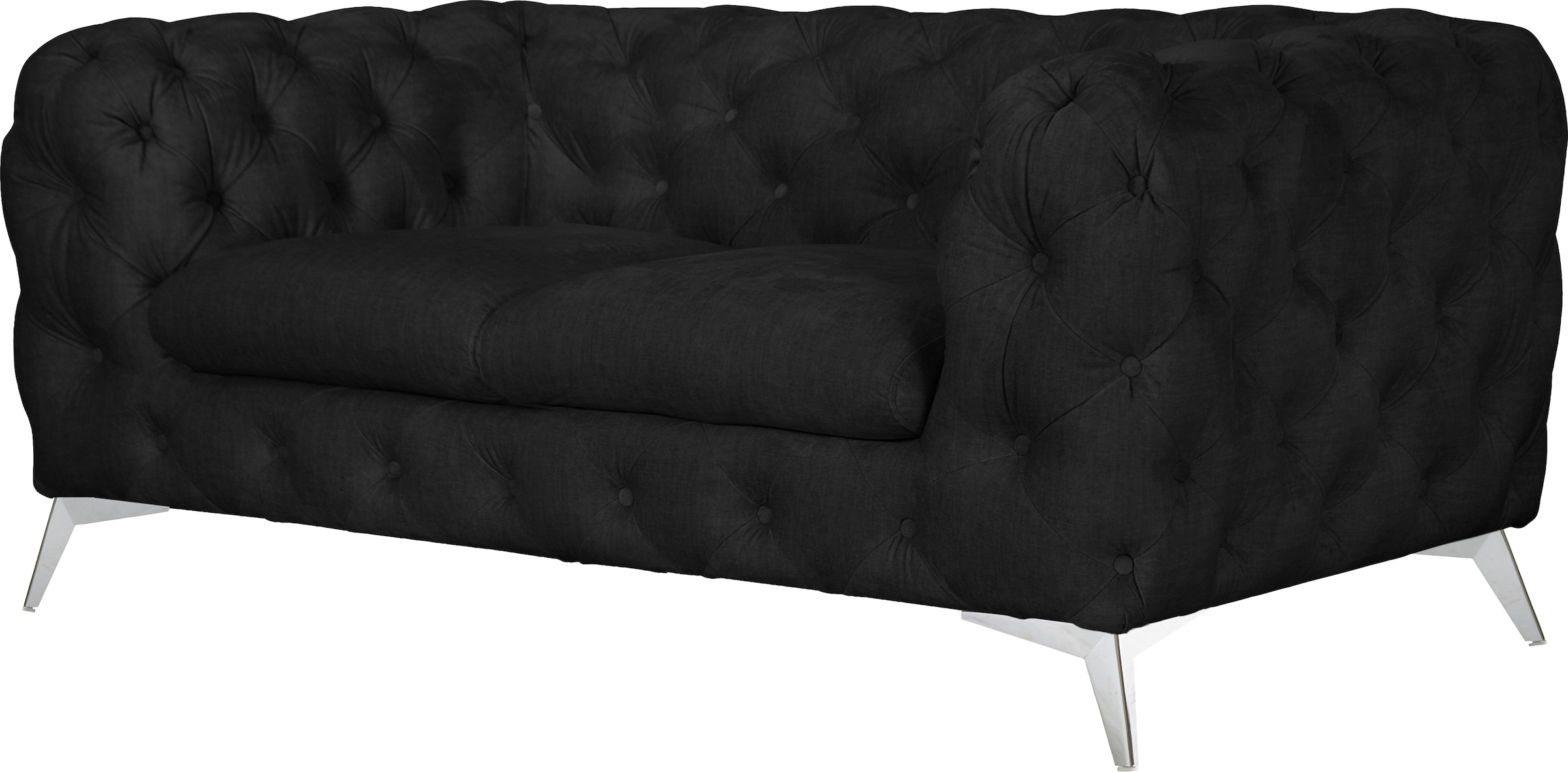 Leonique Chesterfield-Sofa »Glynis«, aufwändige Knopfheftung, moderne Chesterfield Optik, Fußfarbe wählbar