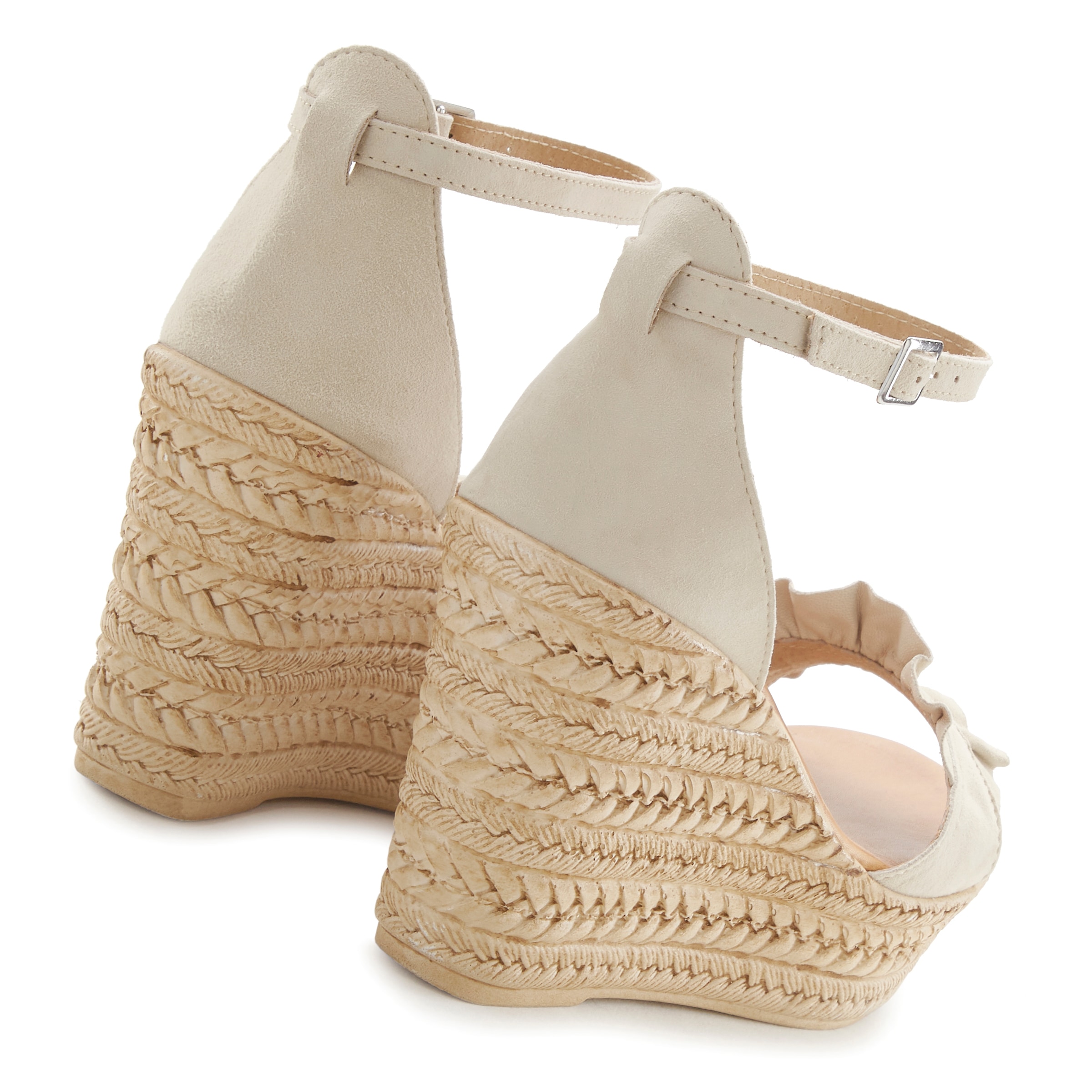 LASCANA Sandalette »Sommerschuh«, Sandale, Sommerschuh aus Leder mit Keilabsatz