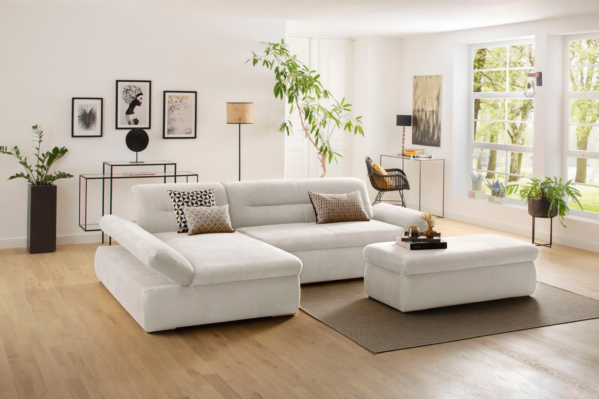 INOSIGN Ecksofa »Avesa L-Form«, Wahlweise mit Armteilvertsellung und Bettfu günstig online kaufen